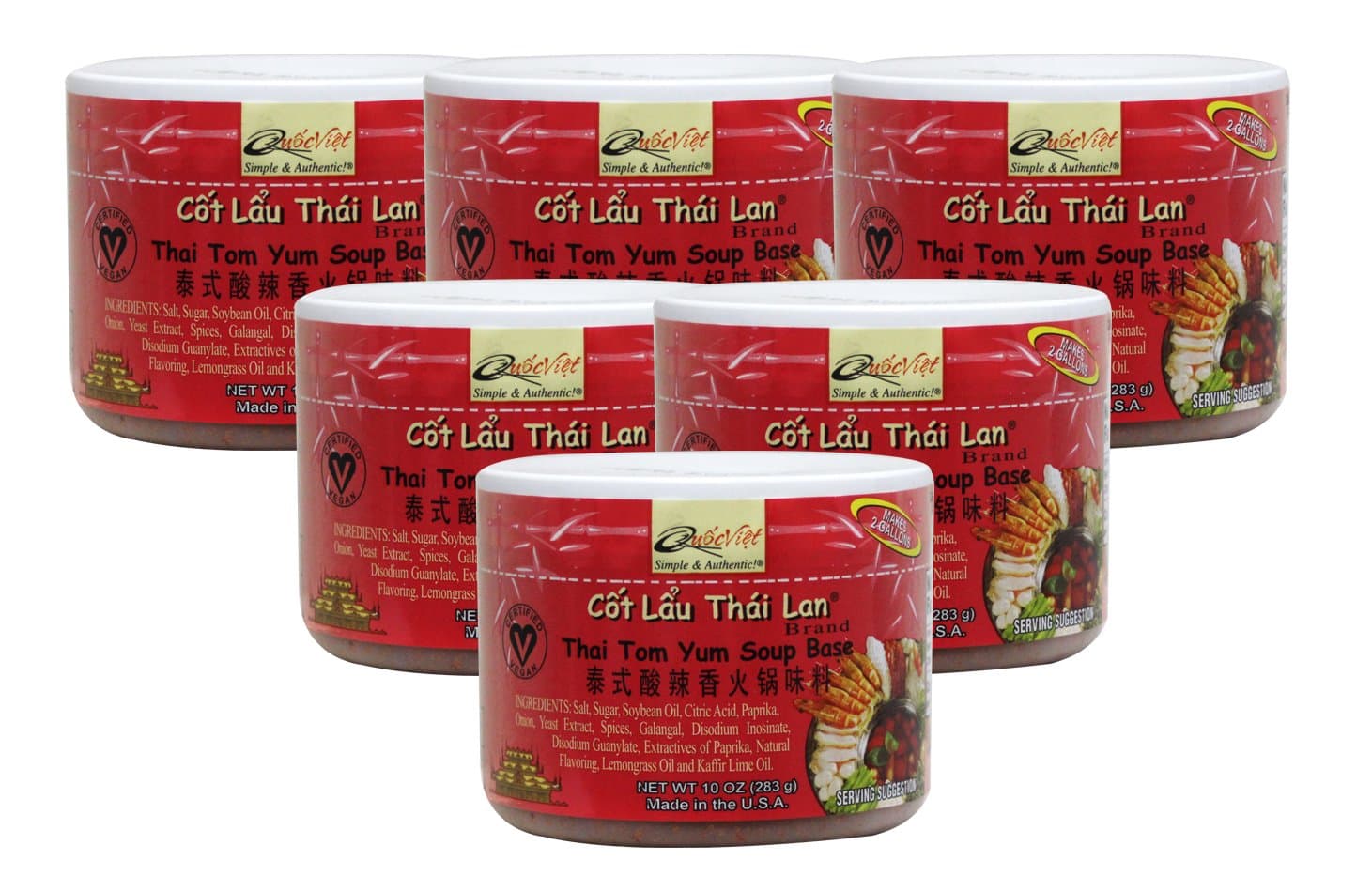 Soup Base, 10 oz jar (Thai Tom Yum, 6 Packs)