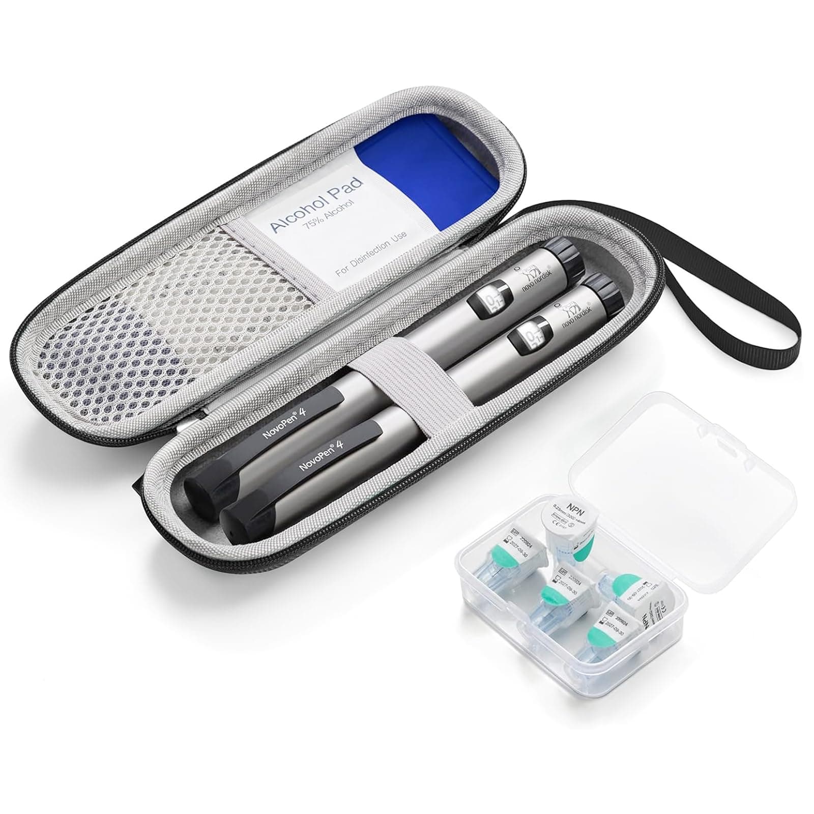 Insulin Cooler Travel Case, Portable Insulin Travel Case, Insulin Cooling Cases Insulated Organizer for Insulins Pens (Black)