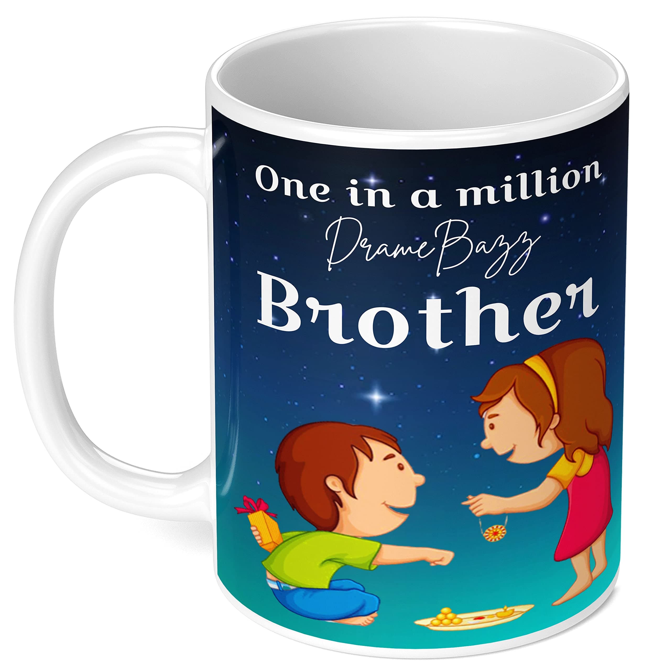 TrendoPrint Printed 1(Milk, Tea & Coffee Mug (350ml) Set of 1_(RB-102)_Best Rakhi Gift for Brother & Sister