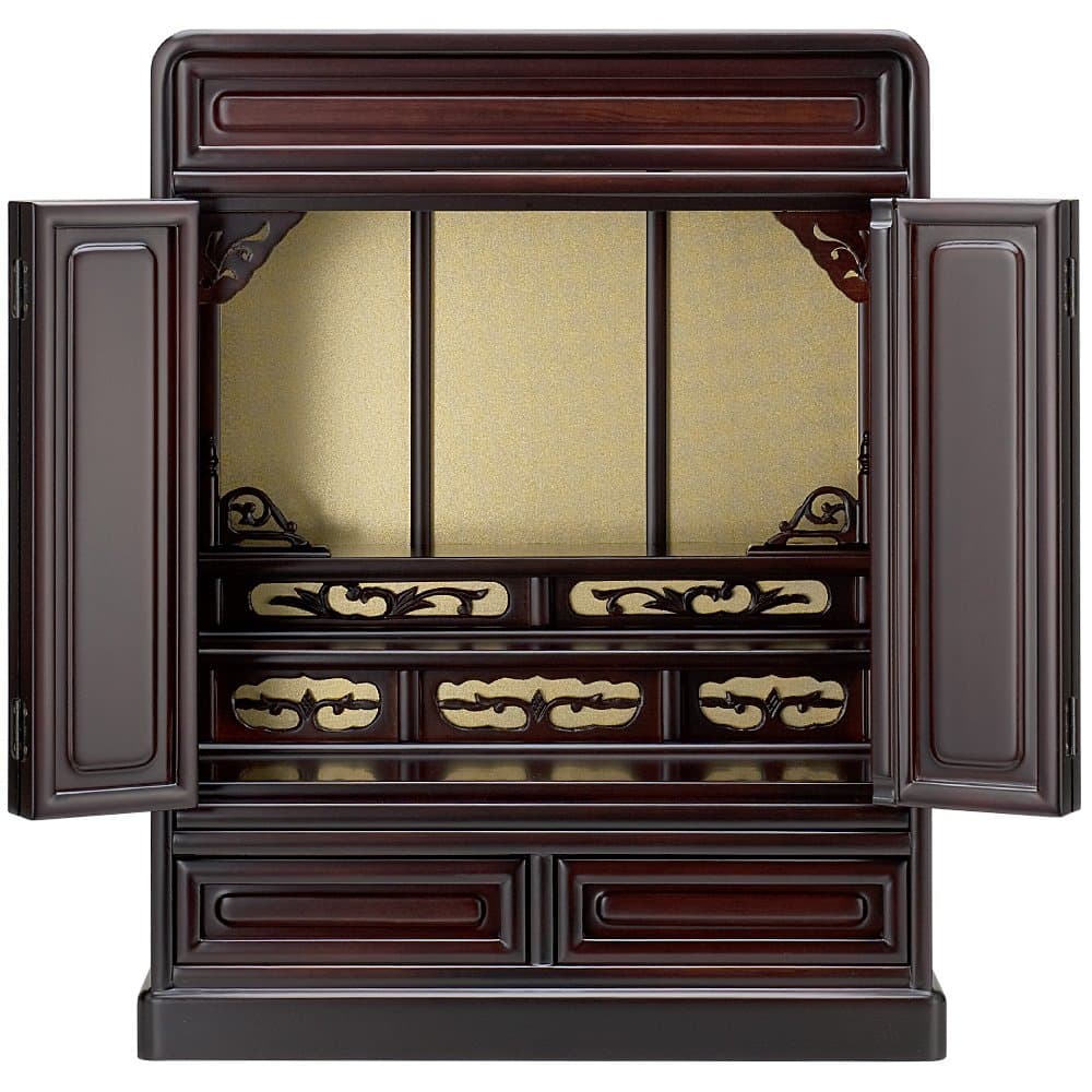 Takita Shop, Buddhist altar, Karaki Mini Buddhist altar (Made in Japan) Sakura color Buddhist altar No. 18