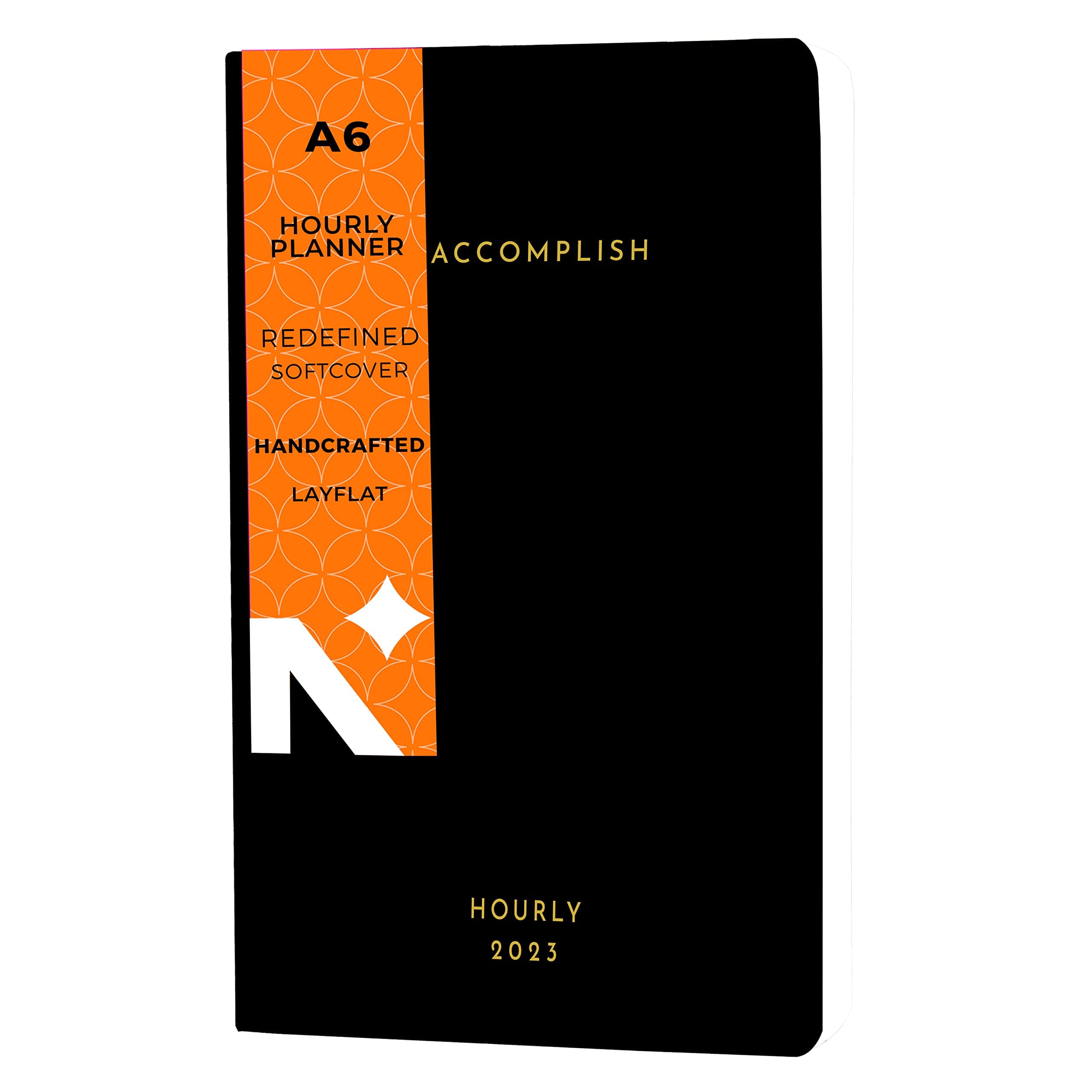 NEORAH - A6 HOURLY PLANNER - 2023 Dated Planner - Soft Cover - Includes 365 days Hourly Scheduler per Day | Vision Page | Notes page | Year in review | Everyday planner | 112 Pages | 90gsm (Size 14.8x10.5cm ) - Black