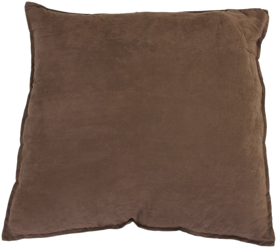 Hudson Street Faux Suede 2-Pack Decorative Pillow, 22 by 22-Inch, Brown