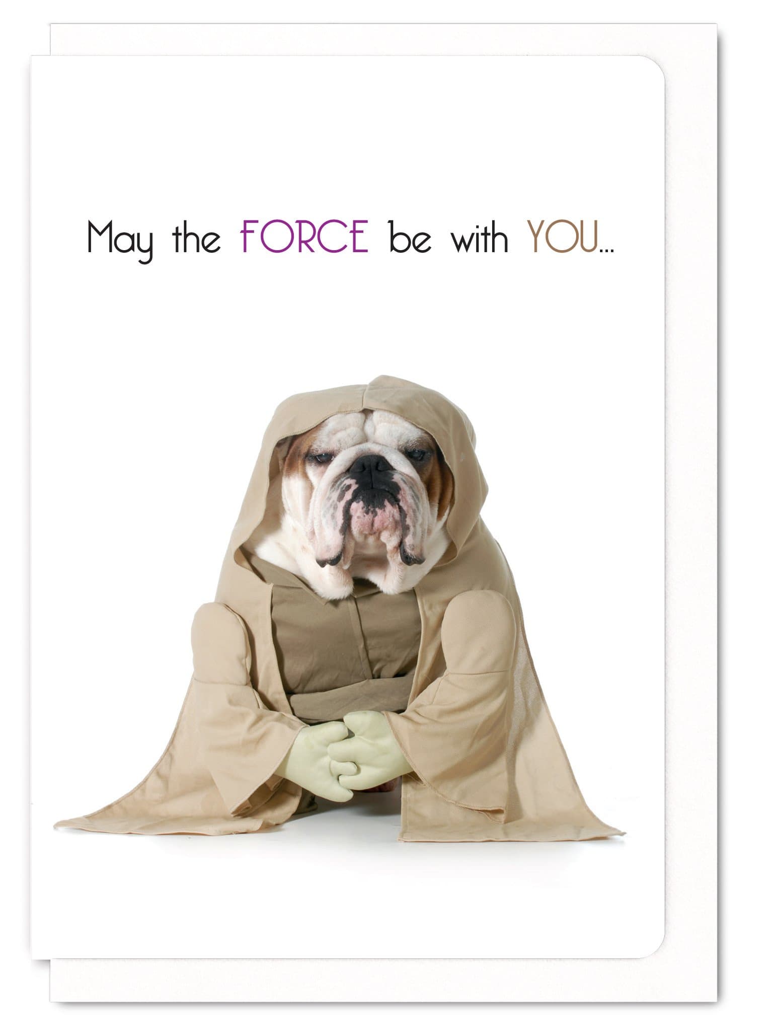 Funny Animal"May The Force Be with You" Humorous Greeting Card