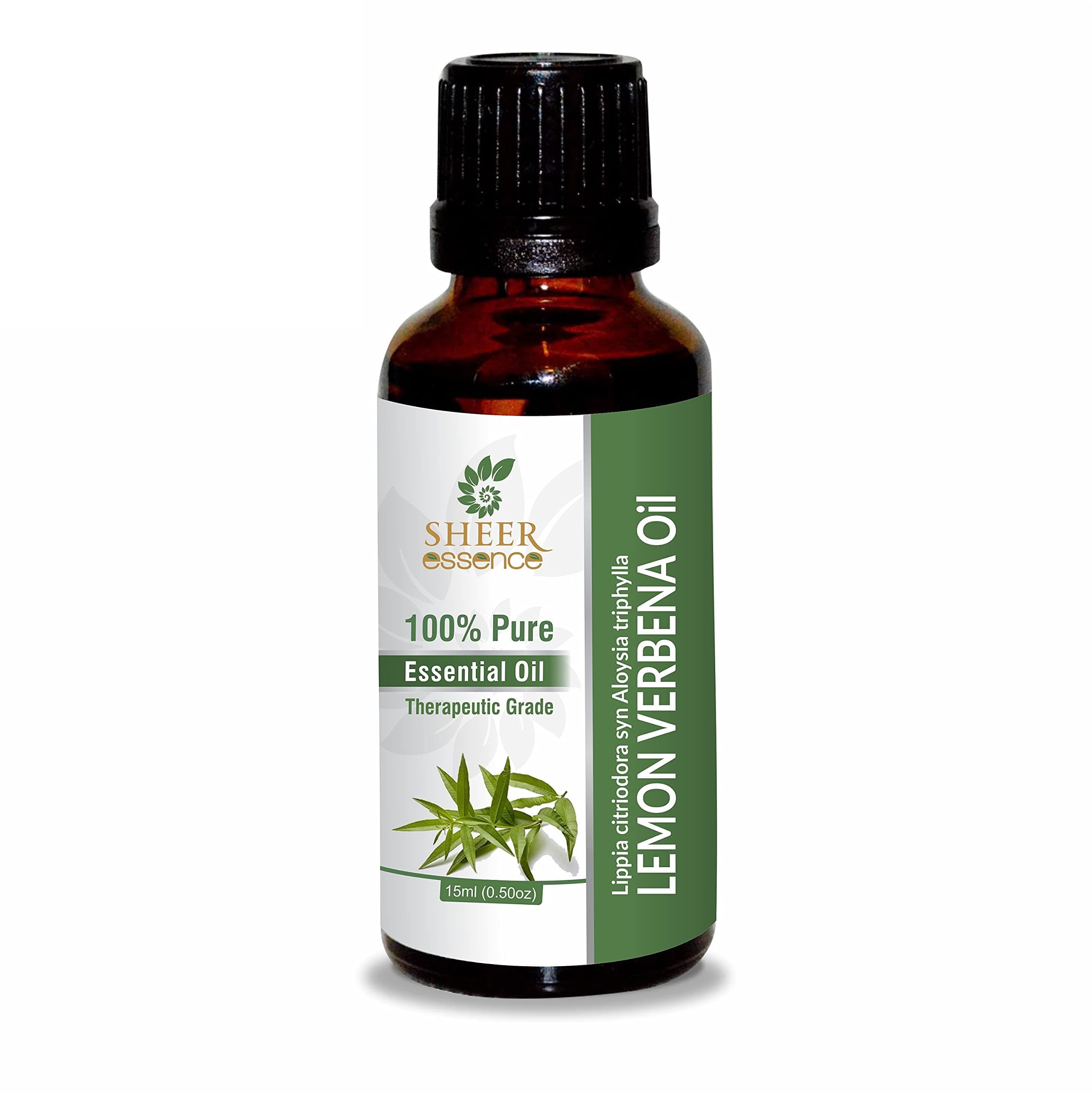 Lemon Verbena Oil (Lippia Citriodora Syn Aloysia Triphylla) Essential Oil 100% Pure Natural Undiluted Uncut Therapeutic Grade Oil 0.33 FL.OZ