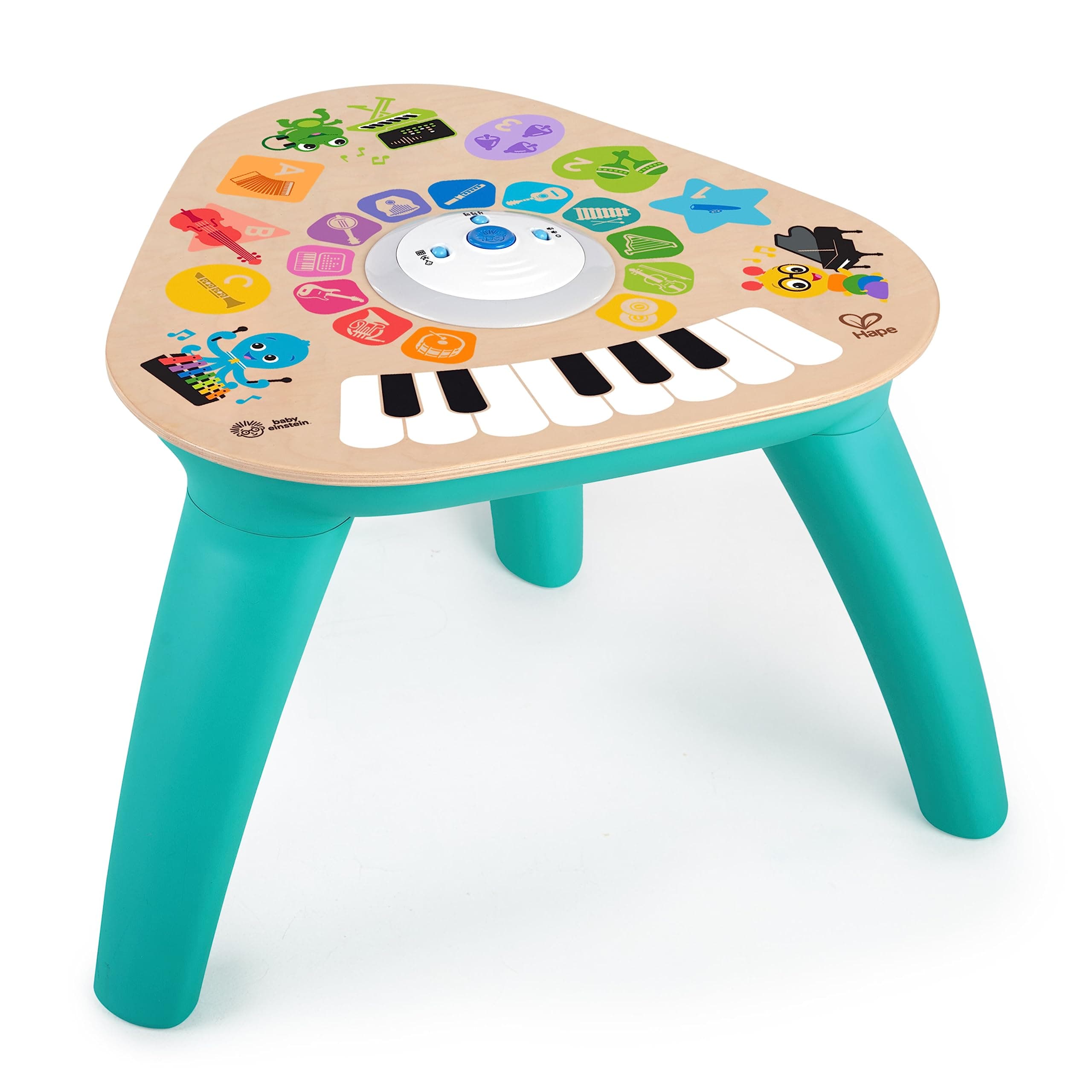 Hape, Clever Composer Tune Table Magic Touch Electronic Wooden Activity Toddler Toy, Musical Toy to Experiment with Sounds and Music, Removable Legs, 3 Play Modes, Ages 6 Months +