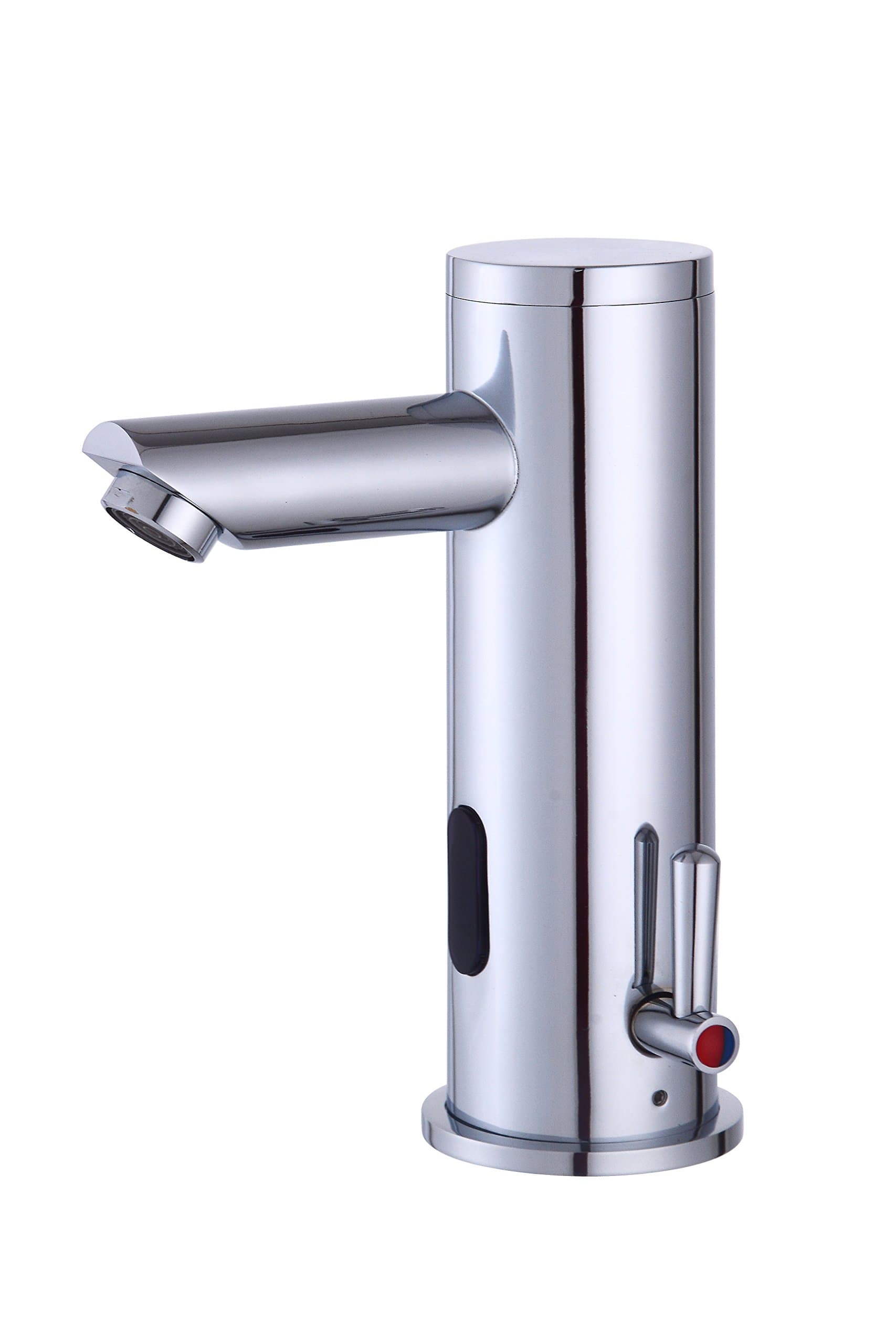 Bathroom Tap with Infrared Automatic Sensor Non-Contact Washbasin Mixer Tap for Bathroom Sink Mixer Tap Brass Chrome-Plated