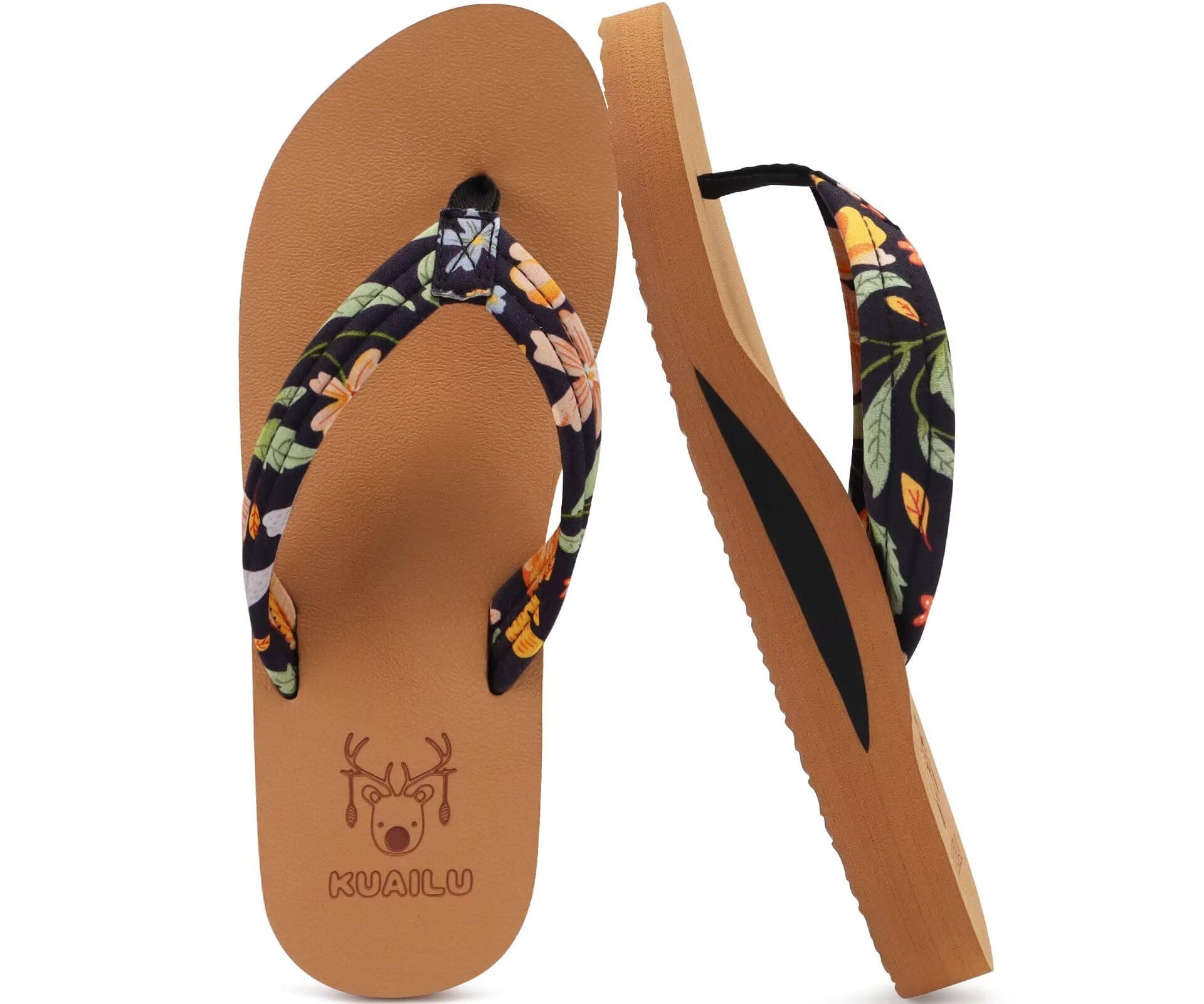 Womens Arch Support Flip Flops Ladies Comfort Lightweight Soft Yoga Mat Cushion Walking Thong Sandals