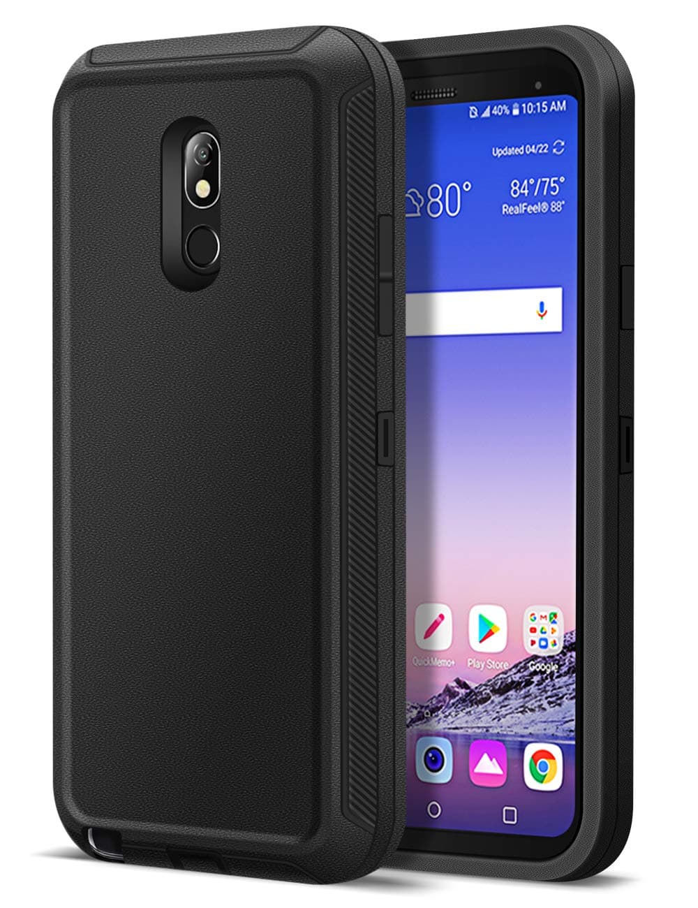 Jelanry Case for LG Stylo 5/ LG Stylo 5X/ LG Stylo 5V/ Stylo 5+ Plus, Heavy Duty Rugged Dual-Layer Shockproof Drop Proof Protection with Port Anti dust Scratch Back Cover Matte Armor Phone Case, Black