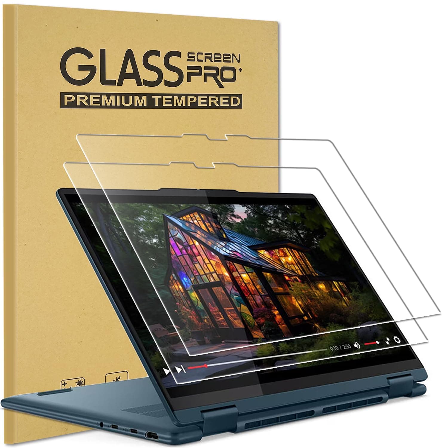 KEANBOLL [2-Pack] 9H Hardness Tempered Glass Screen Protector for Lenovo Yoga 7/Yoga 7i 14" 2-in-1 Laptop (2024-2023 Models) | Anti-Scratch, Bubble-Free Installation