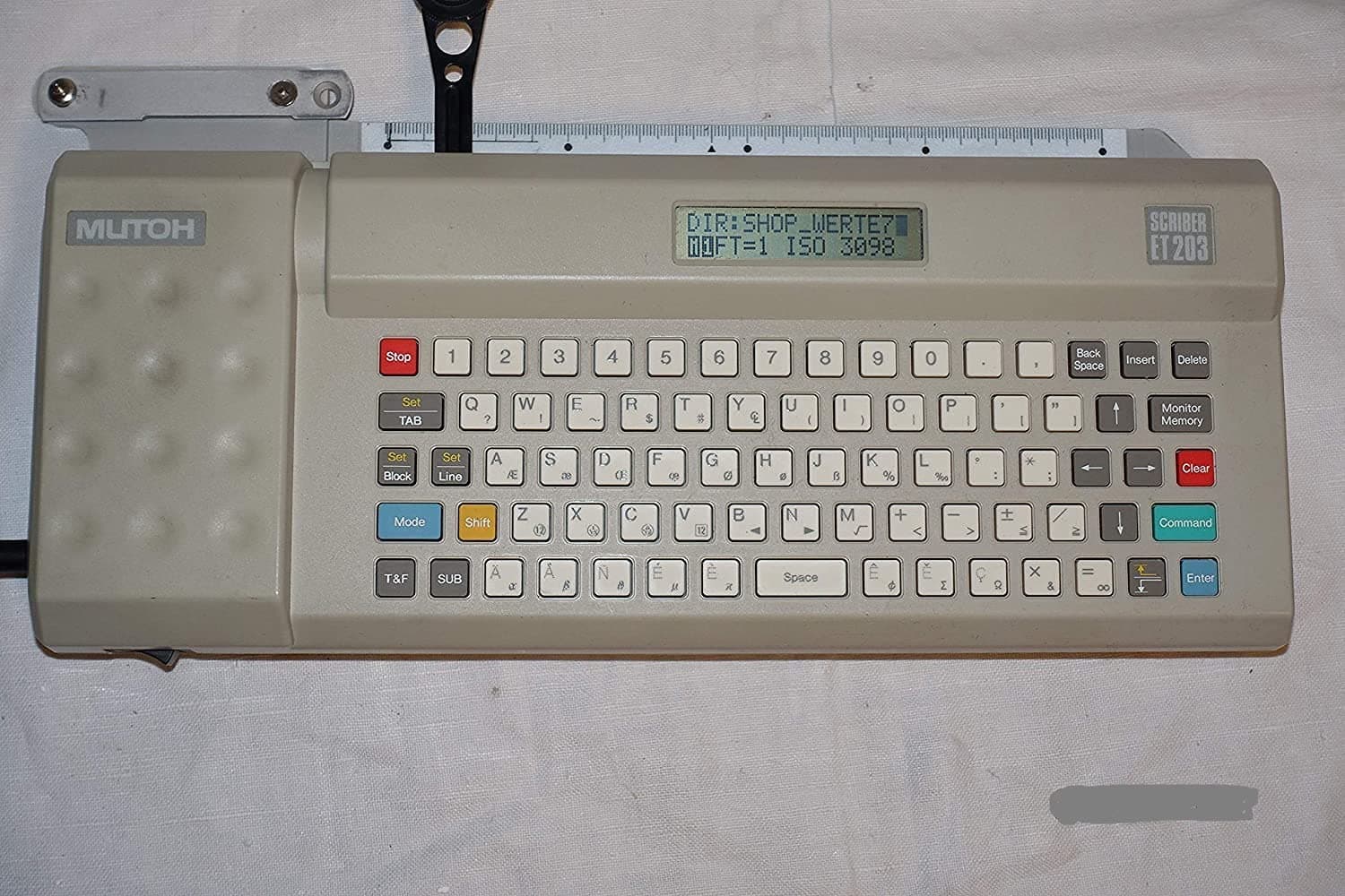 Mutoh Et203 Scriber with Power Supply with 2 Used Indian Ink Sensor and User Manual in Original Packaging, unused Replacement Remote Control