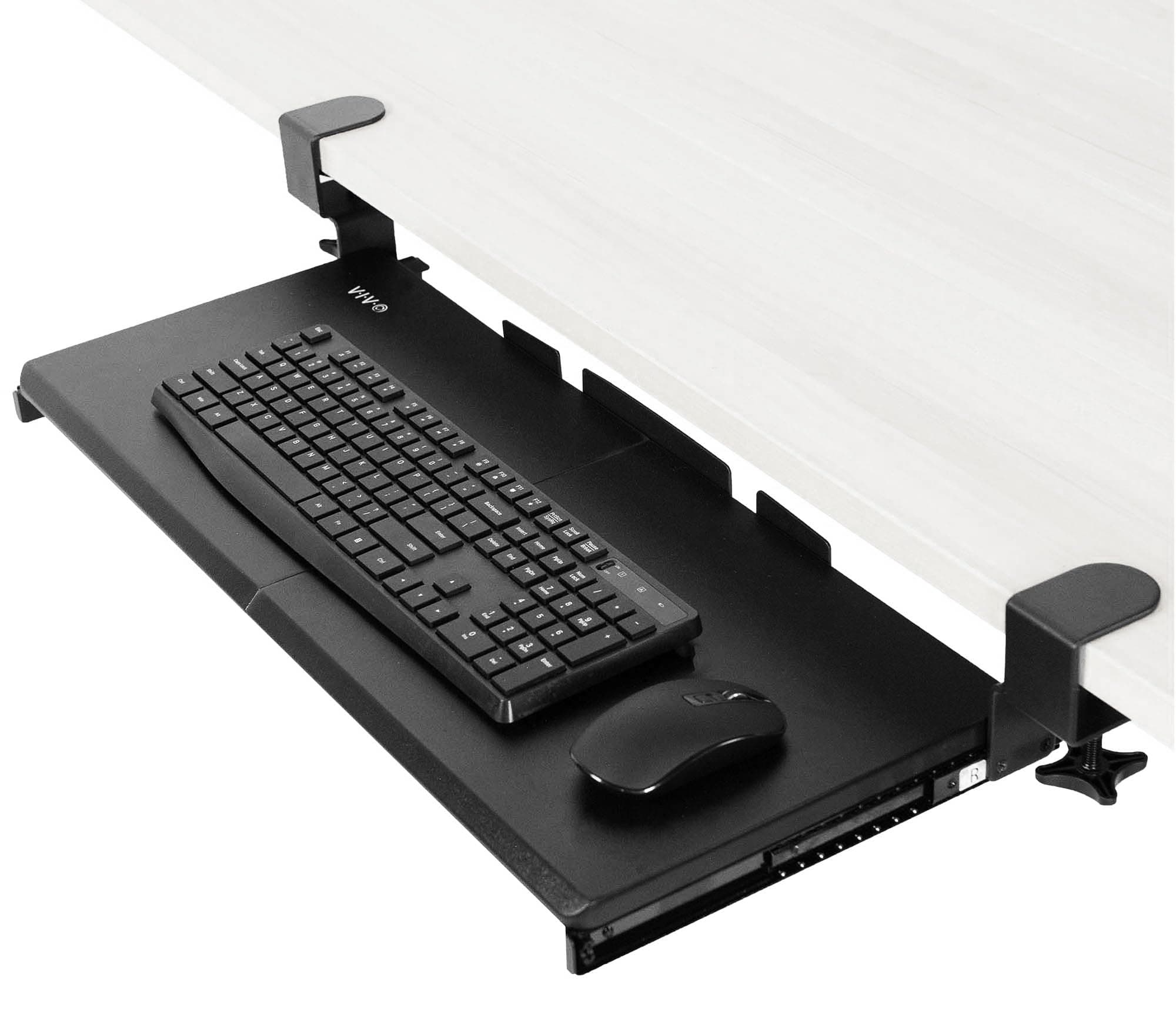 VIVO Under Desk Drawer Keyboard Tray, Extra Heavy Duty C-Clamp Mounting System | Sliding Platform Computer Drawer Typing Mouse Task