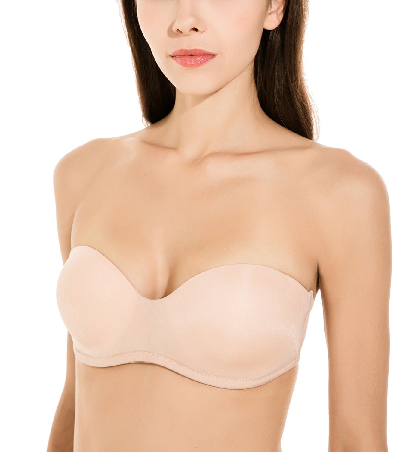 Women's Underwire Strapless Bra Convertible Padded Smooth Multiway Bras