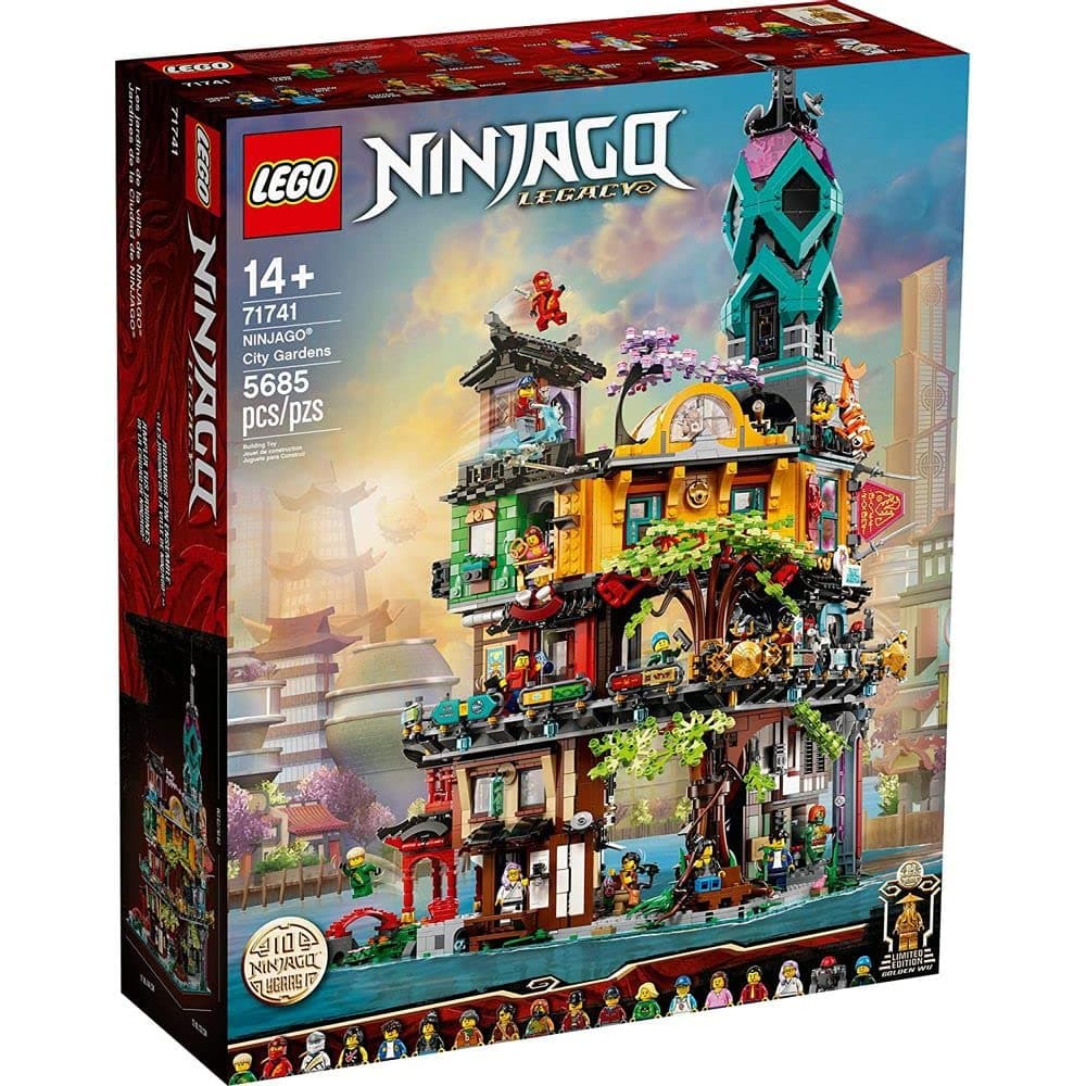 LEGO NINJAGO NINJAGO City Gardens 71741 Building Kit; Ninja House Playset Featuring 19 Minifigures, New 2021 (5,685 Pieces), Multicolor