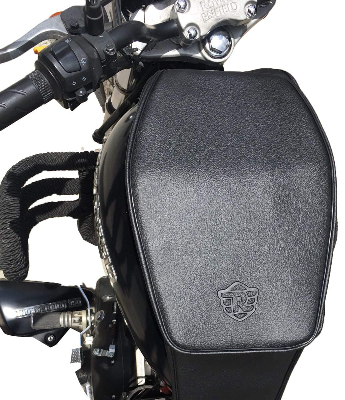 SaharaSeatsCompatible with Thunderbird 350/500/350X and 500X Pockets Tank Bag/Tank Cover (Black)