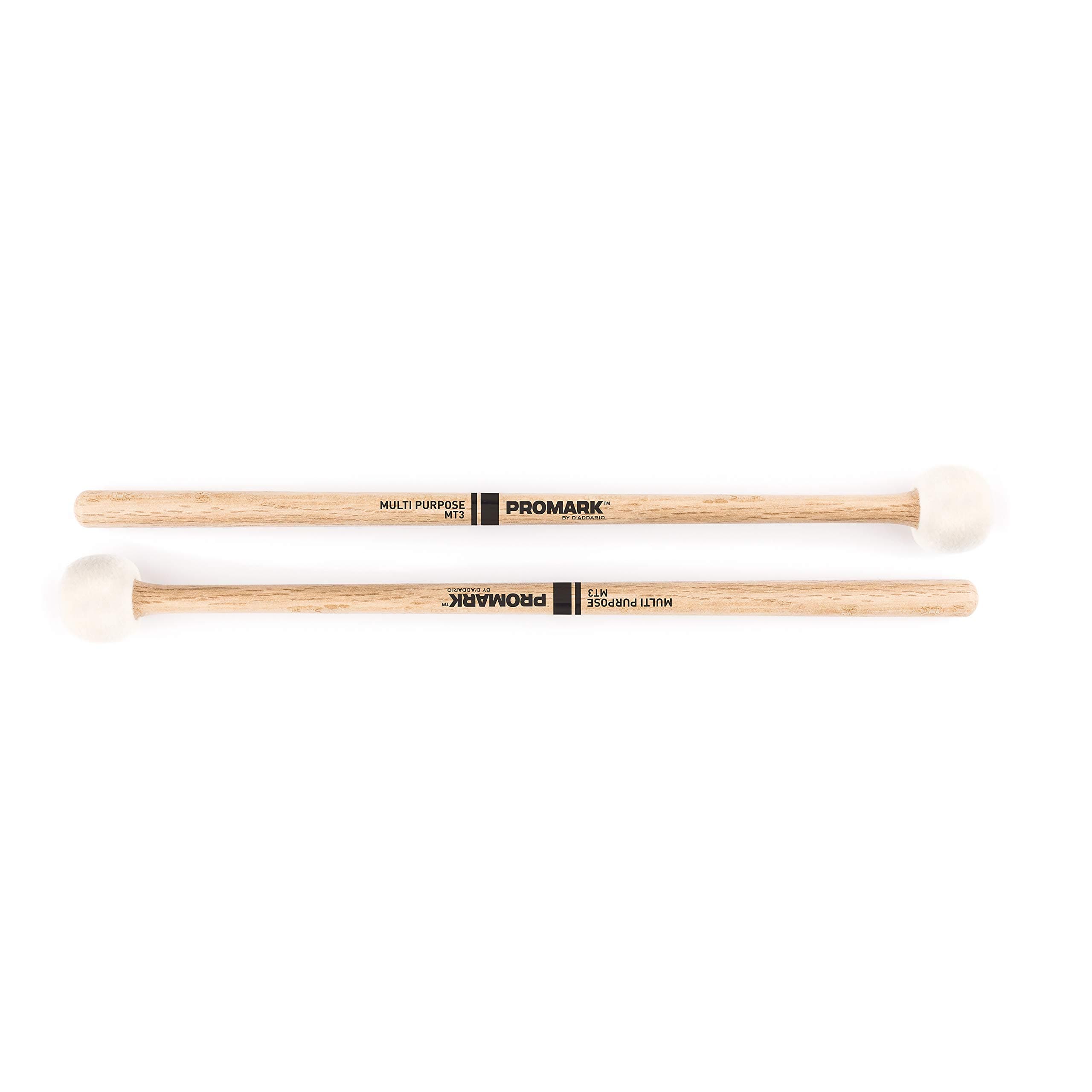 ProMark Drum Mallet - Multi-Purpose Felt Mallet - Soft Felt - For Use with Timpani, Concert Toms and Cymbals - Shira Kashi Oak Handle for Weight - Gradual Taper for Quick Motion - 1 Pair