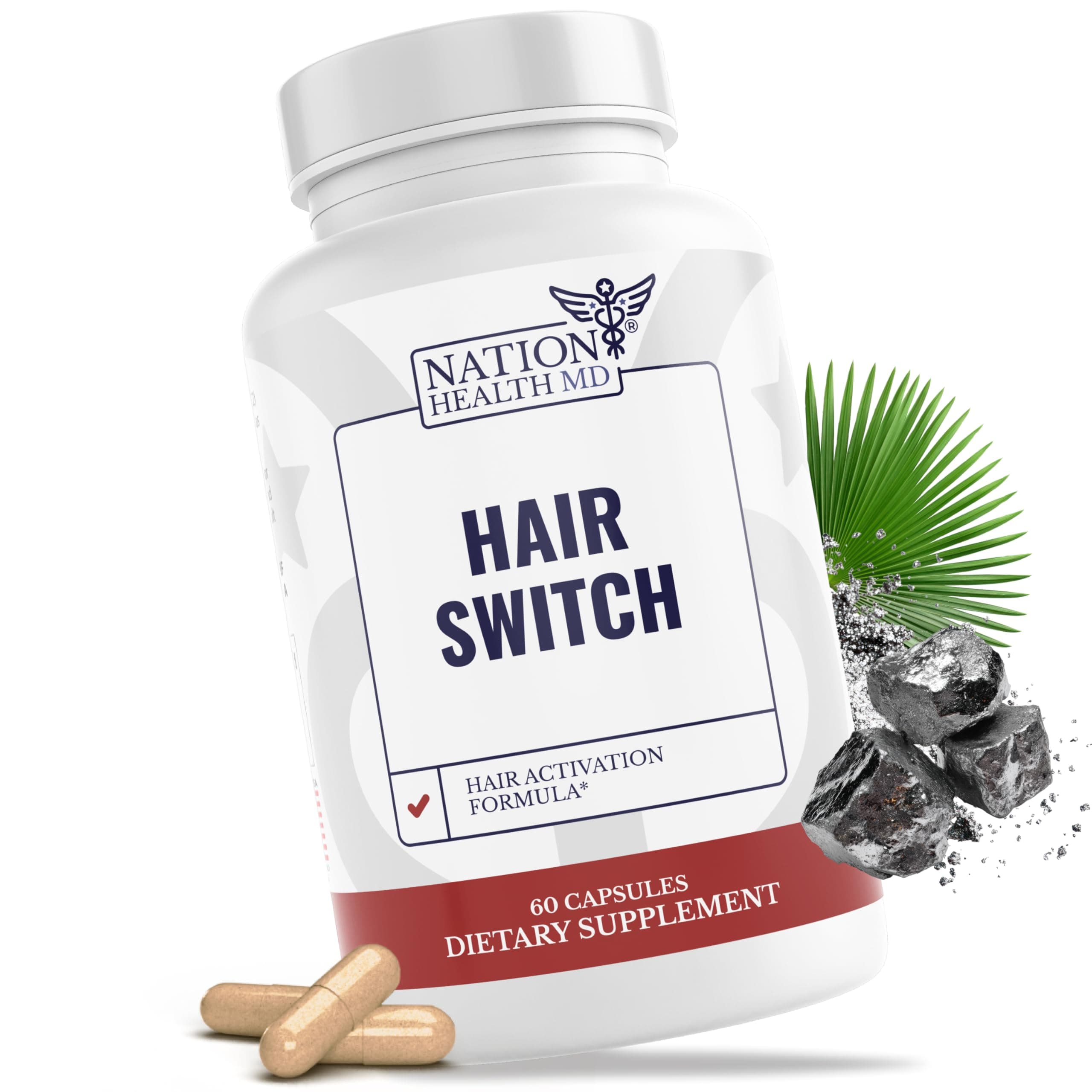 - Hair Switch - Supplements for Hair and Scalp - Biotin, Zinc, Selenium, and More - Hair Activation Formula for Men and Women, 1 Bottle