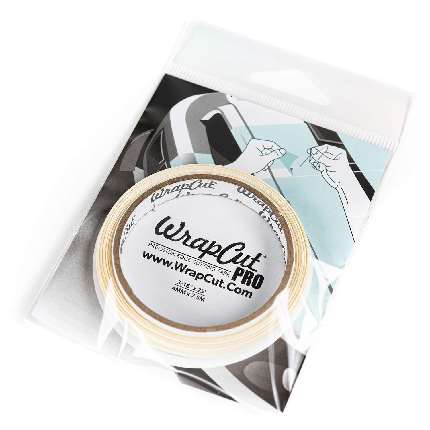 WrapCut PRO, Edge Cutting Tape, 3/16-Inch X 25 Feet, 1 Roll