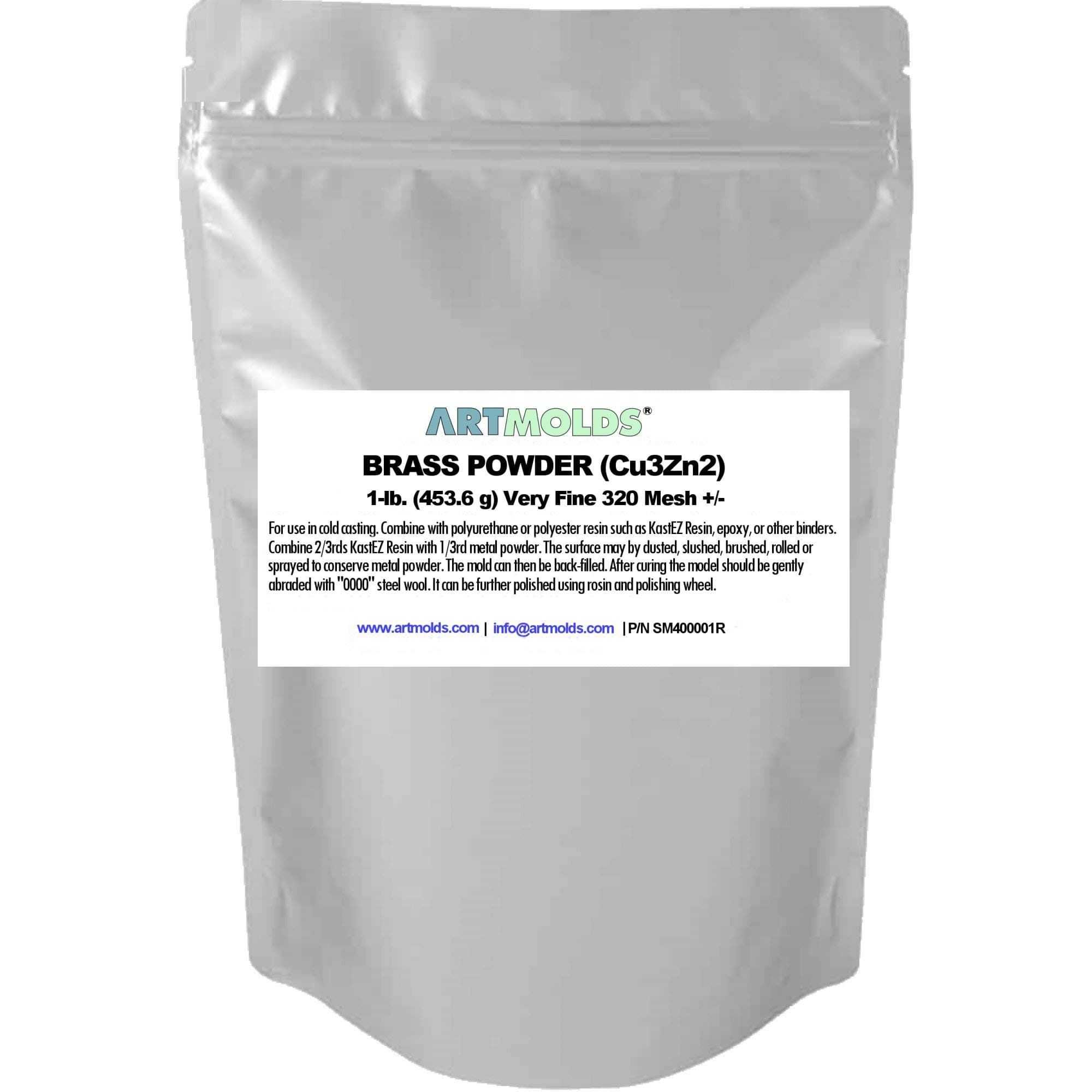 Brass Powder 1-lb (454 Grams) 320 Mesh +/- for Cold Casting and Inlay Work