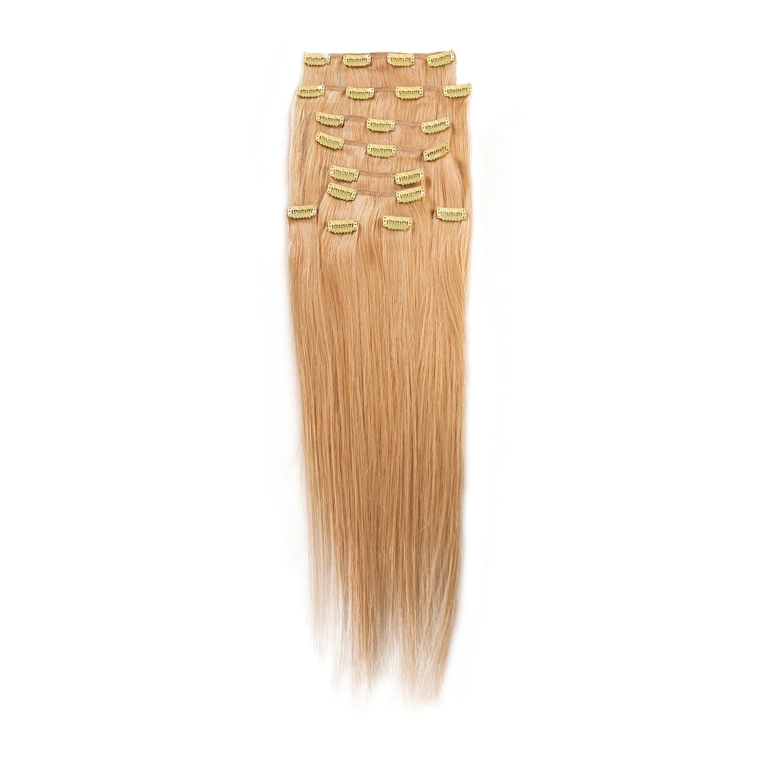 Sono 1 Count 140 g 16" Clip-in Straight Sono 1 Count 100% Human Hair Extensions, 24 Light Gold Blonde
