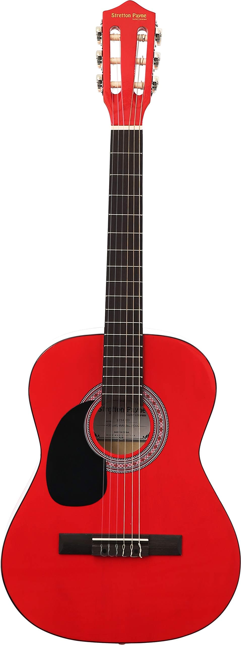Childrens Nylon String Acoustic Guitar - Left Handed 3/4 Sized - 36 inch - Red Grade AB