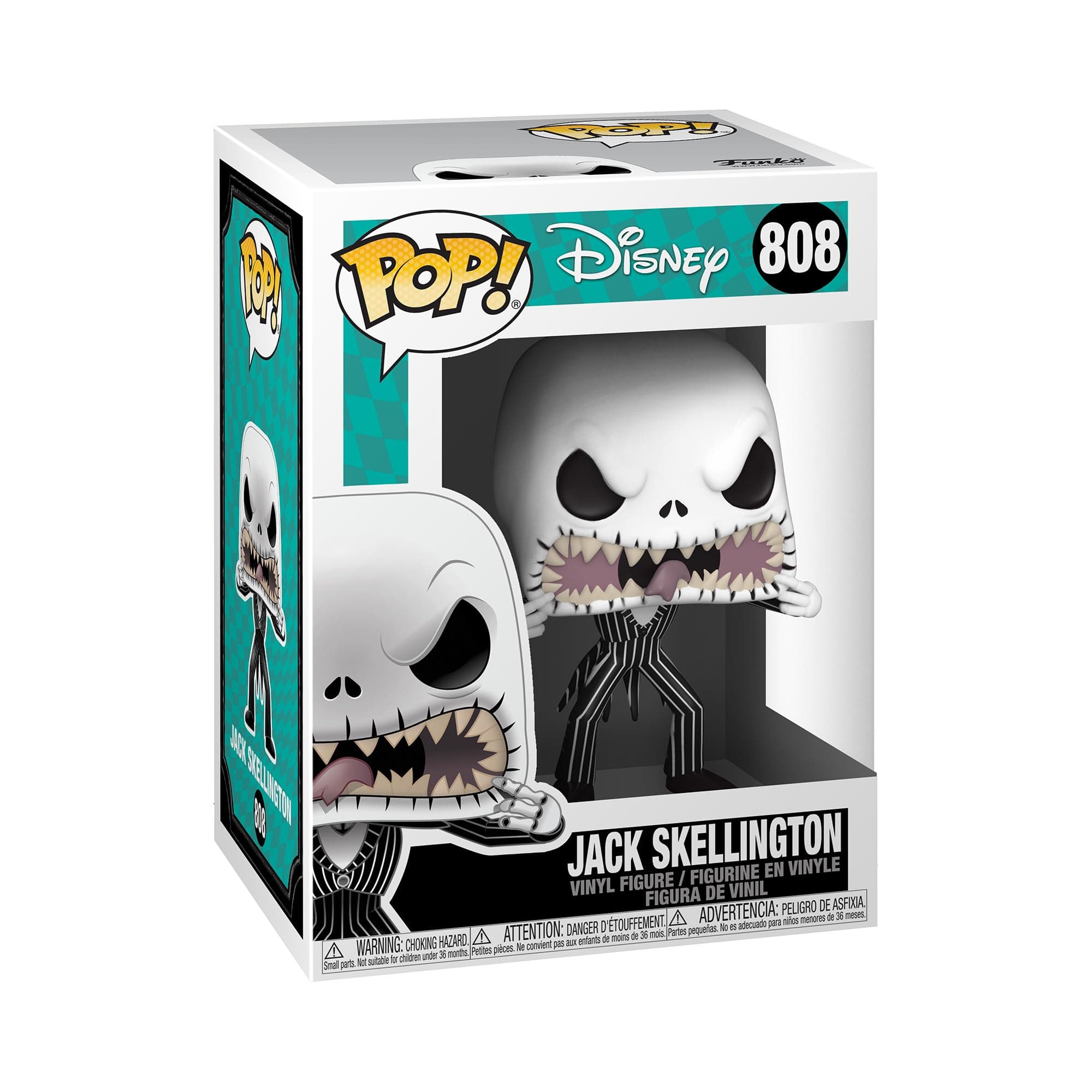 Pop! Disney: the Nightmare Before Christmas-Jack Skellington - (Scary Face) - Collectable Vinyl Figure - Gift Idea - Official Merchandise - Toys for Kids & Adults - Horror Fans