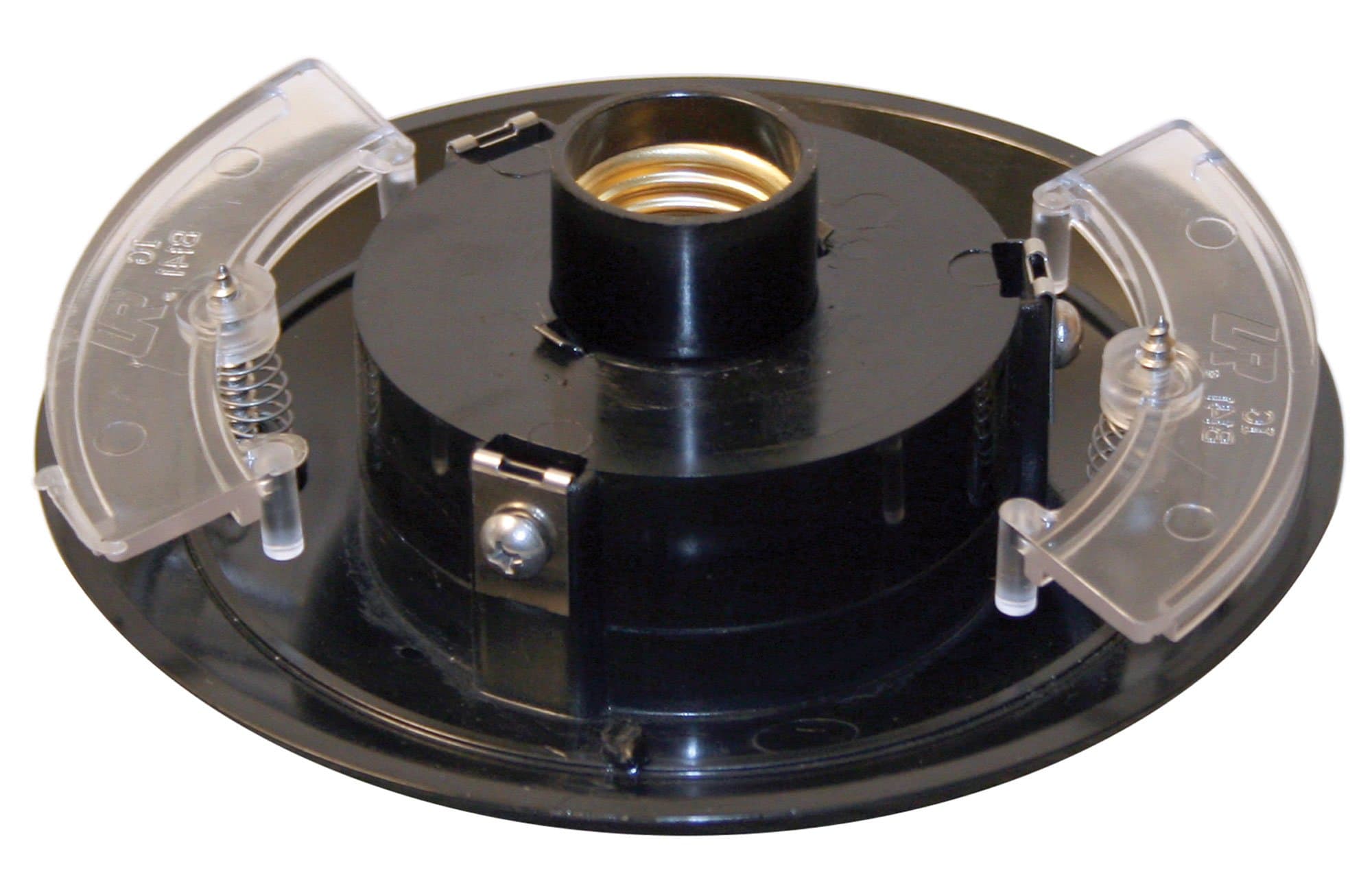 Solus Black Polycarbonate Wing Clip Post Top Fitter for 3' Posts. Fits Globes and Acorns with 5.25inch Neckless Globe Opening.