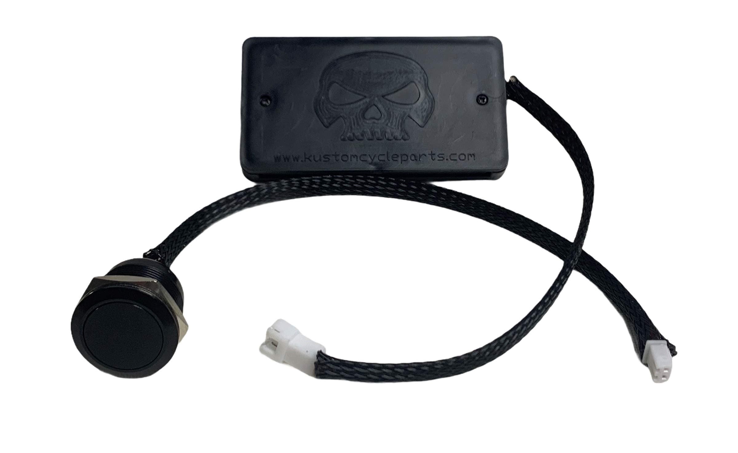Universal Garage Door Opener Remote Made to fit Harley Davidson Touring Models. Low Profile Button. Plug and Play. Made in the USA! (Black Button)