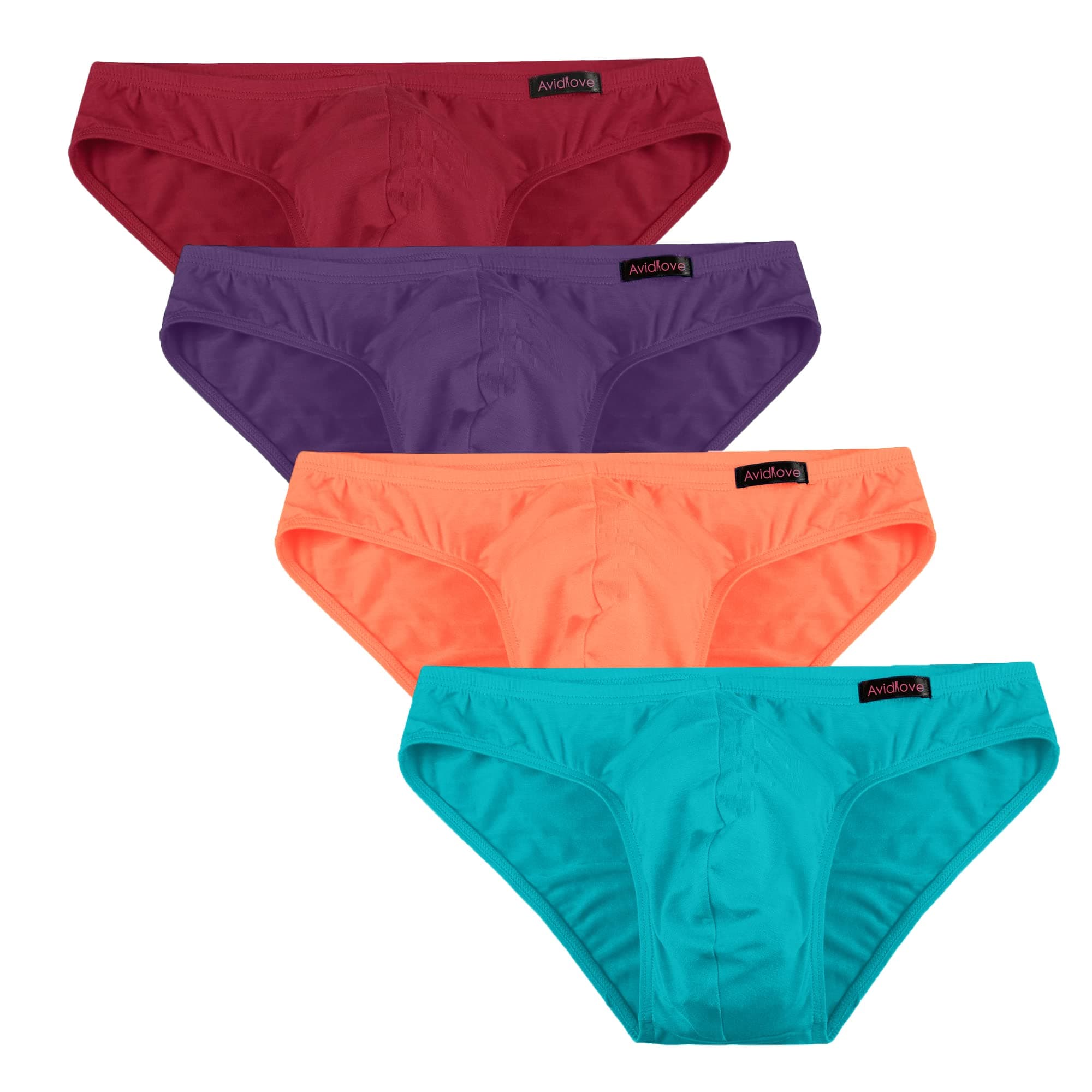 Avidlove Men Underwear Micromodal Bikinis 4 Pack Briefs
