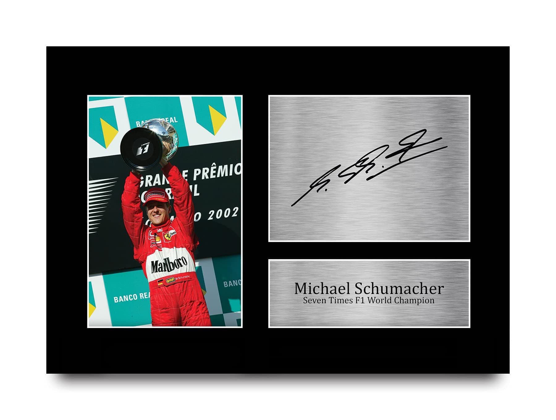 Michael Schumacher Gift Signed A4 Printed Autograph F1 Formula One Gifts Photo Display