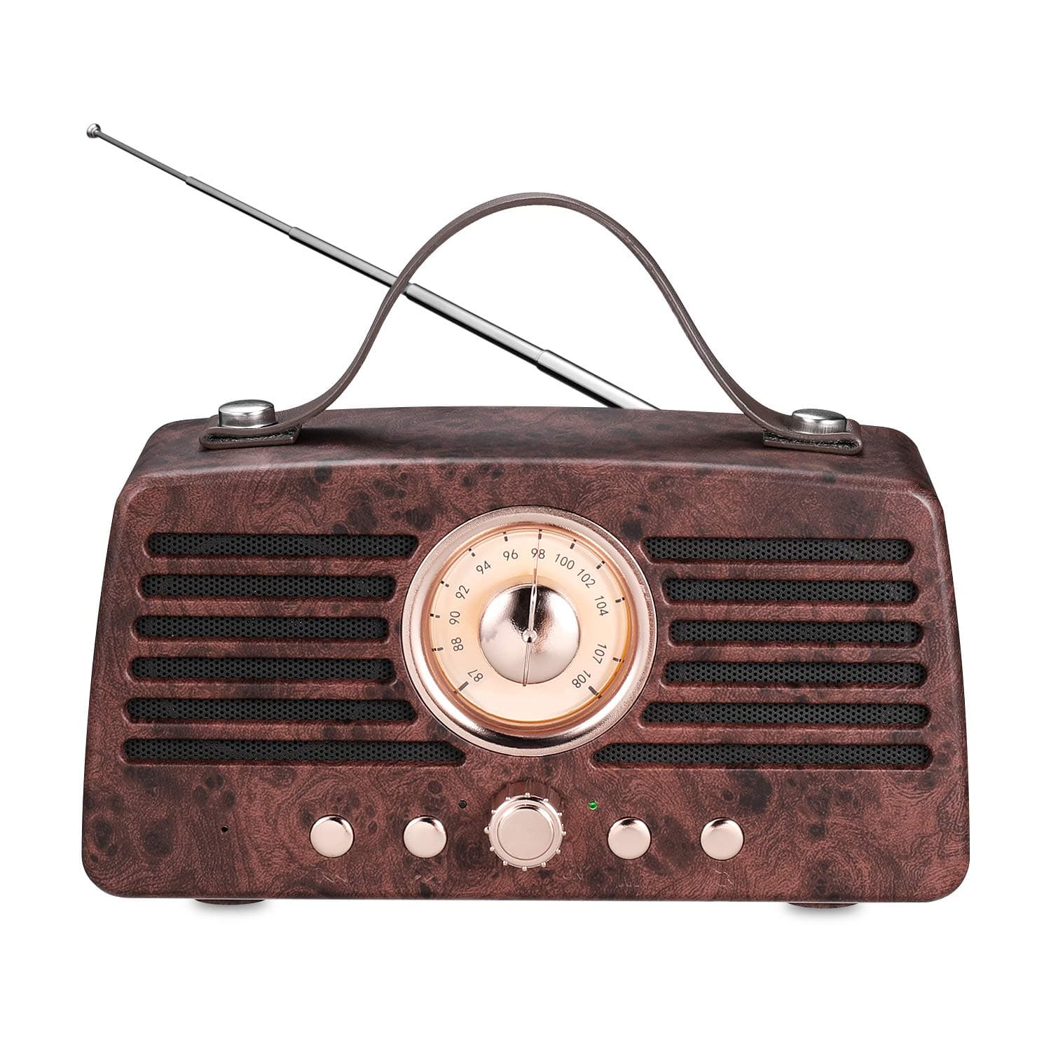 Retro Bluetooth Speakers, Aurtec Portable Wireless Speaker Bluetooth 4.2 with Radio FM,Audio Home Outdoor Stereo Speaker with Powerful Sound and Subwoofer