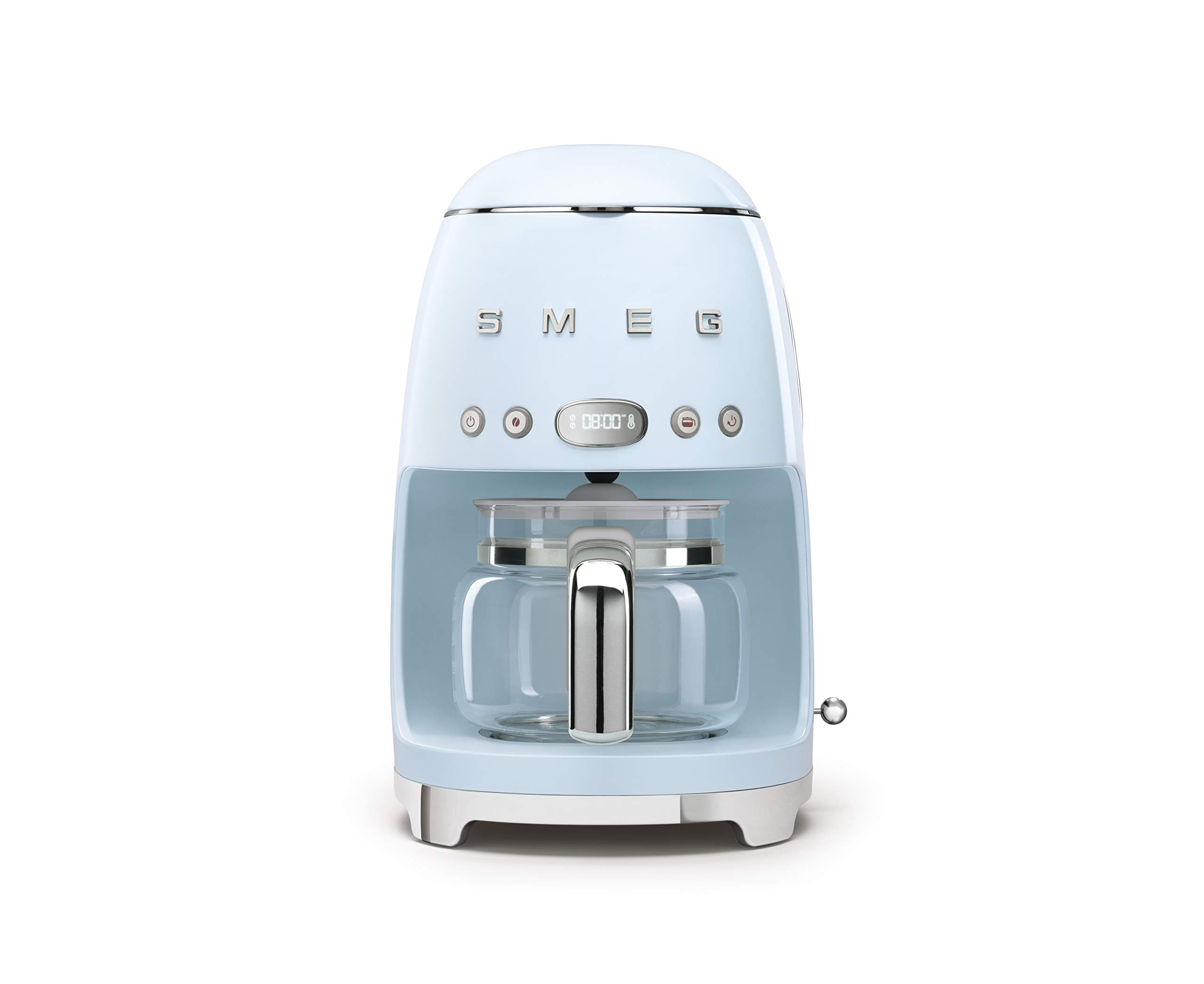 Smeg Coffee Maker Retro Style 10 Cup Programmable Coffee Maker Machine Pastel Blue
