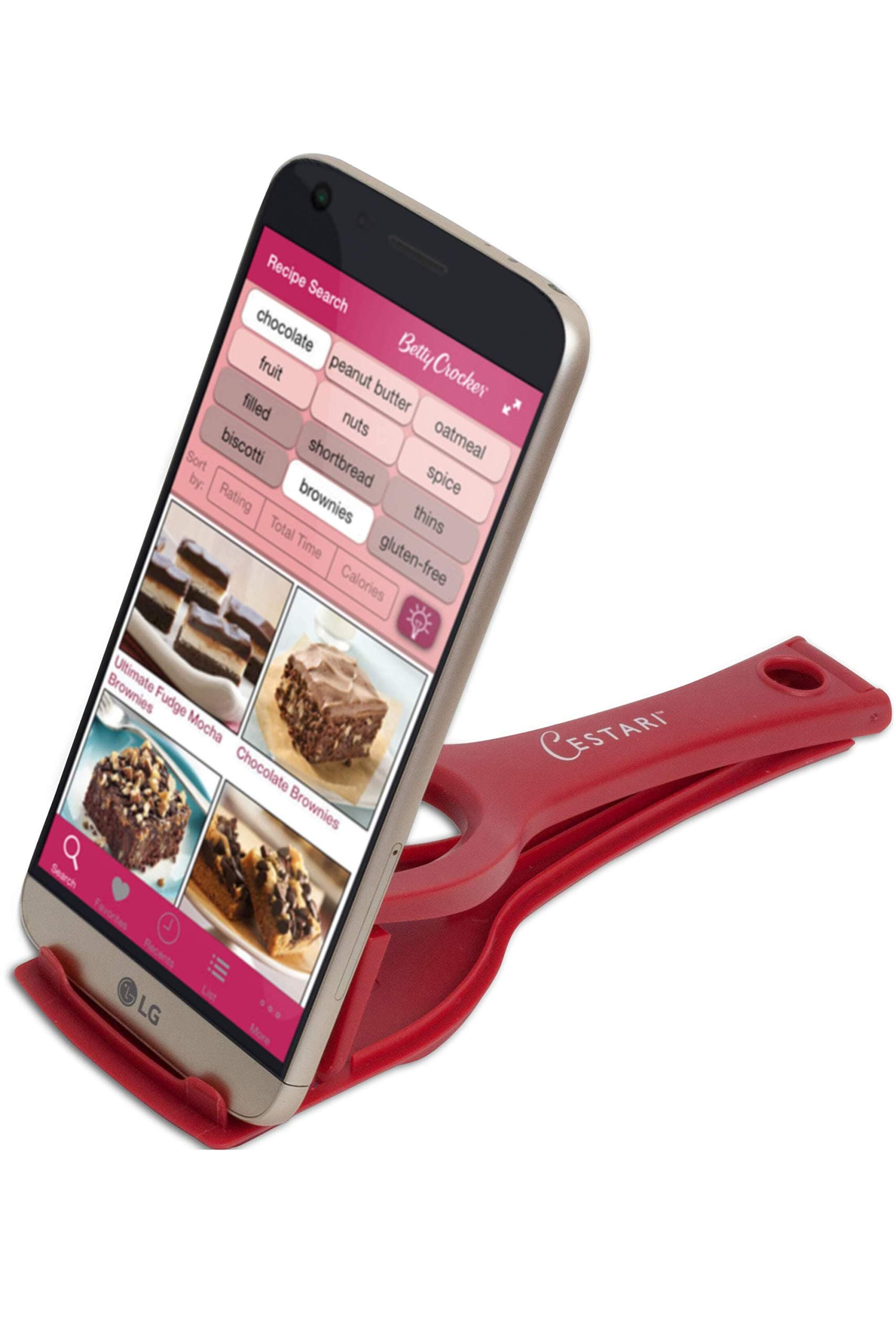 Recipe Holder Stand for Smartphones and Tablets, Keep Your Phone, Kindle, or iPad Convenient While Cooking - Original Kitchen Gadget Phone and Tablet Stand