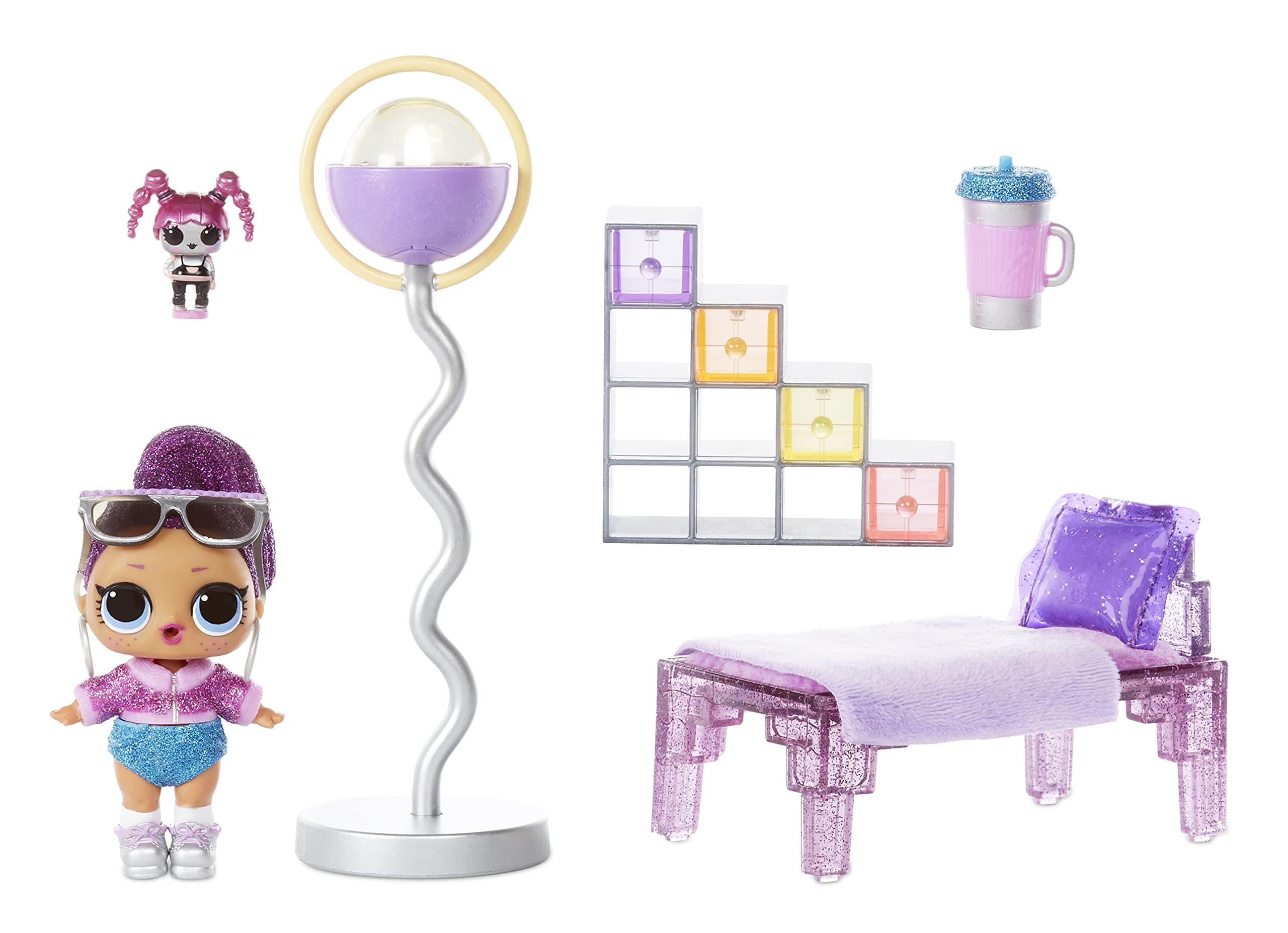 L.O.L. Surprise! LOL Winter Chill Hangout Spaces Möbelset - BLING QUEEN Mit 10+ Überraschungen inkl. Puppe, Accessoires und Möbel 2-in-1 Spielset Tolles Geschenk für Mädchen Jungen ab 4+ Jahren