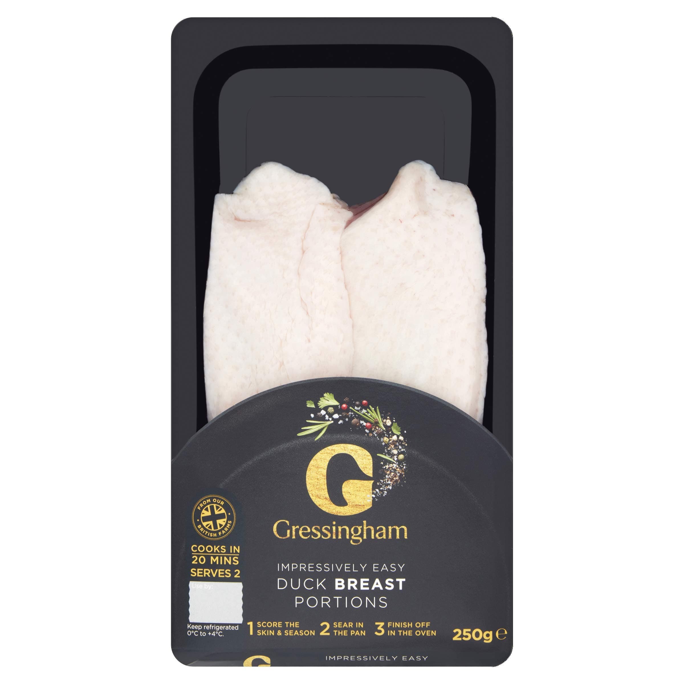 Gressingham Duck Breast Portions, 250 g