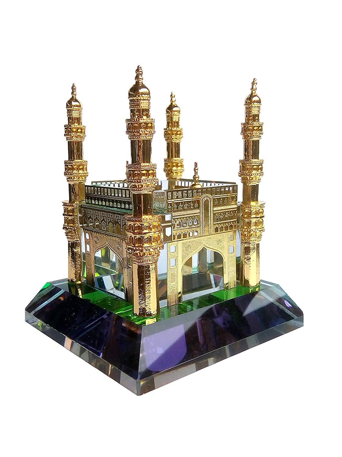 SAMHARS INDIA Crystal Showpiece Figurine (6.60 x 6.60 x 7.87 cm, Gold)