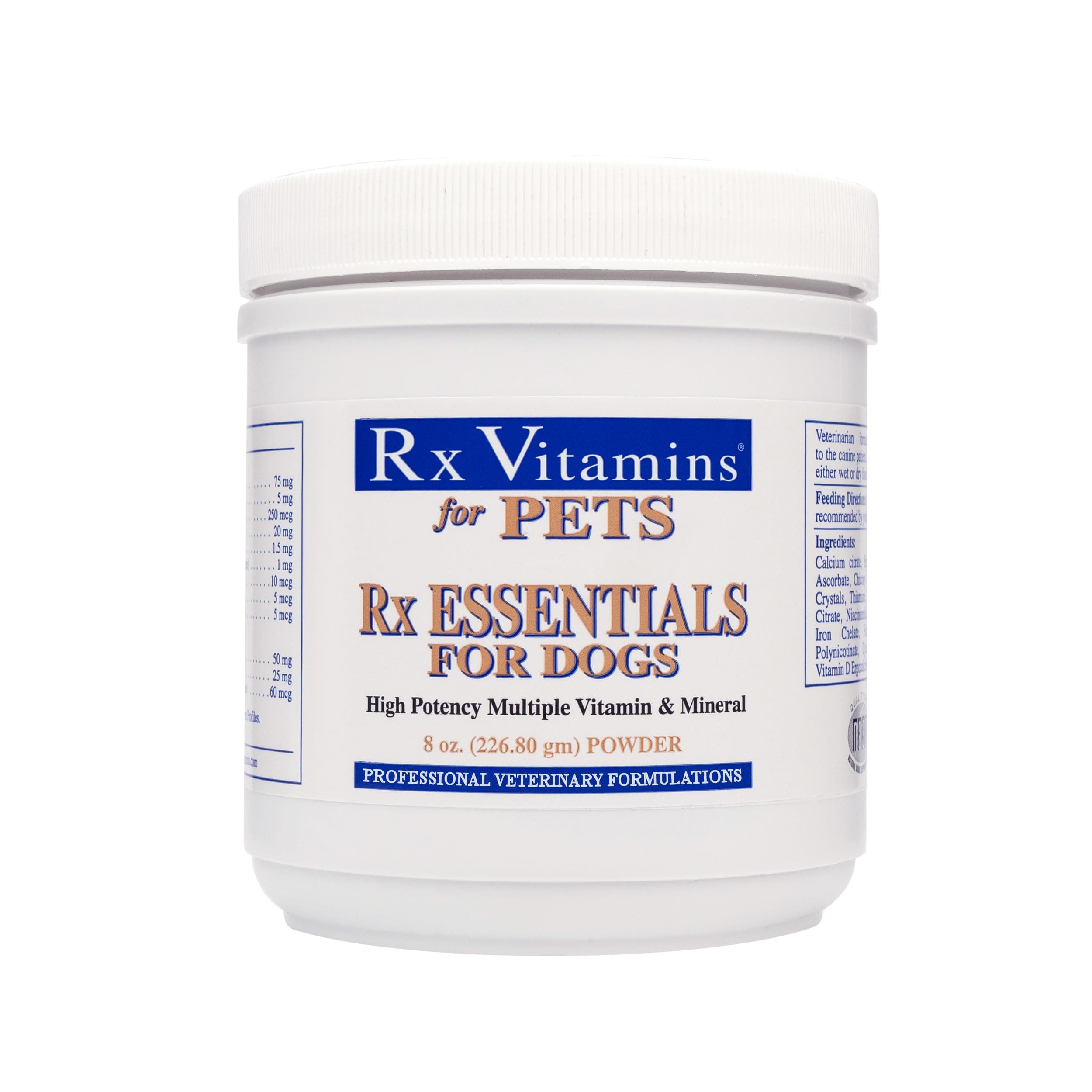 Rx Vitamins Essentials for Dogs - Vitamin & Mineral Multivitamin - Supports Immune System Digestive Health & Bone Health - Powder 8 oz/226.80g