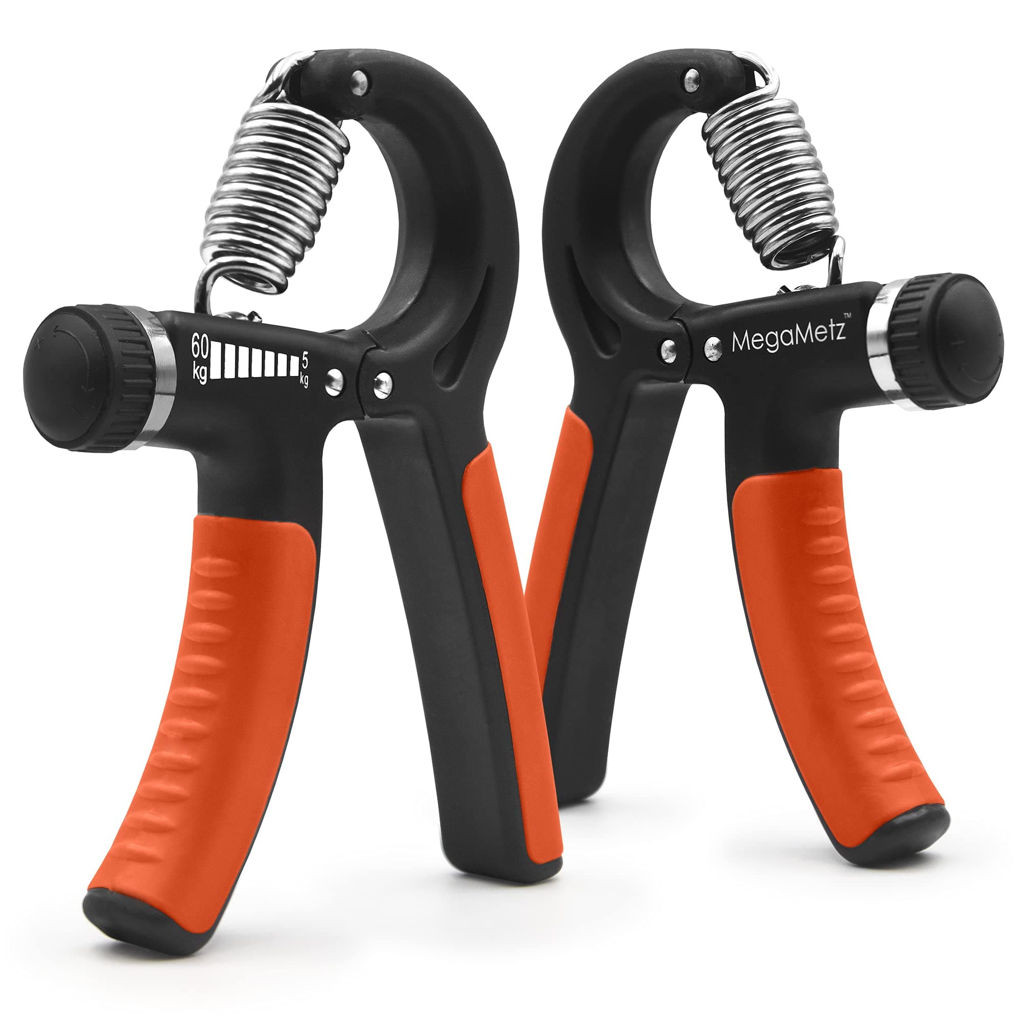 Hand Grip Strengthener Set, x2 Hand Strengthener, Adjustable Range 10-50 KG, Forearm Finger Exerciser, Therapy Gripper, Best 2 Pack Hand Trainer for Athletes & Musicians, Stress Relief, BONUS eBook