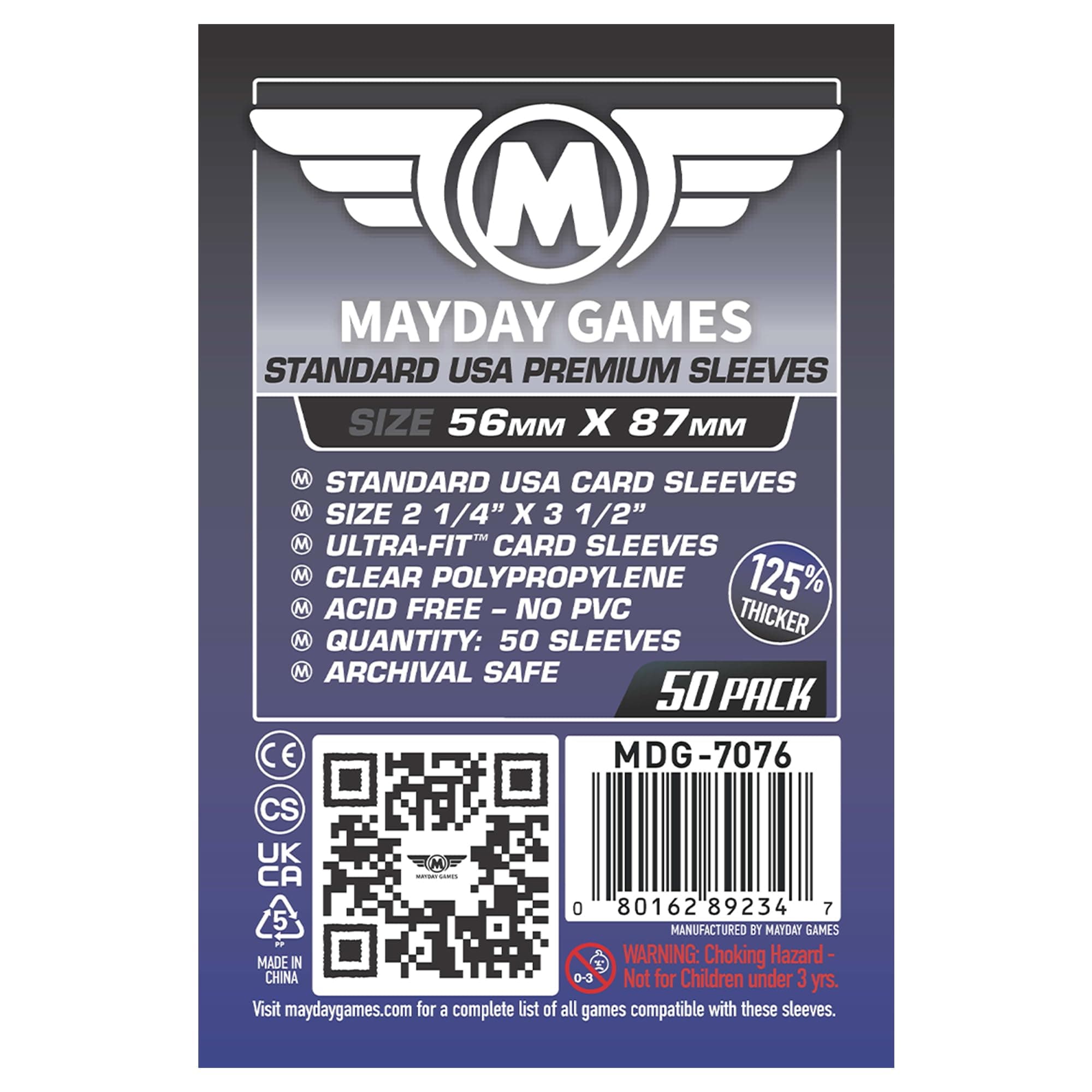 Mayday Games 7076 Usa Boared Game Sleeves,wood, Dark Purple