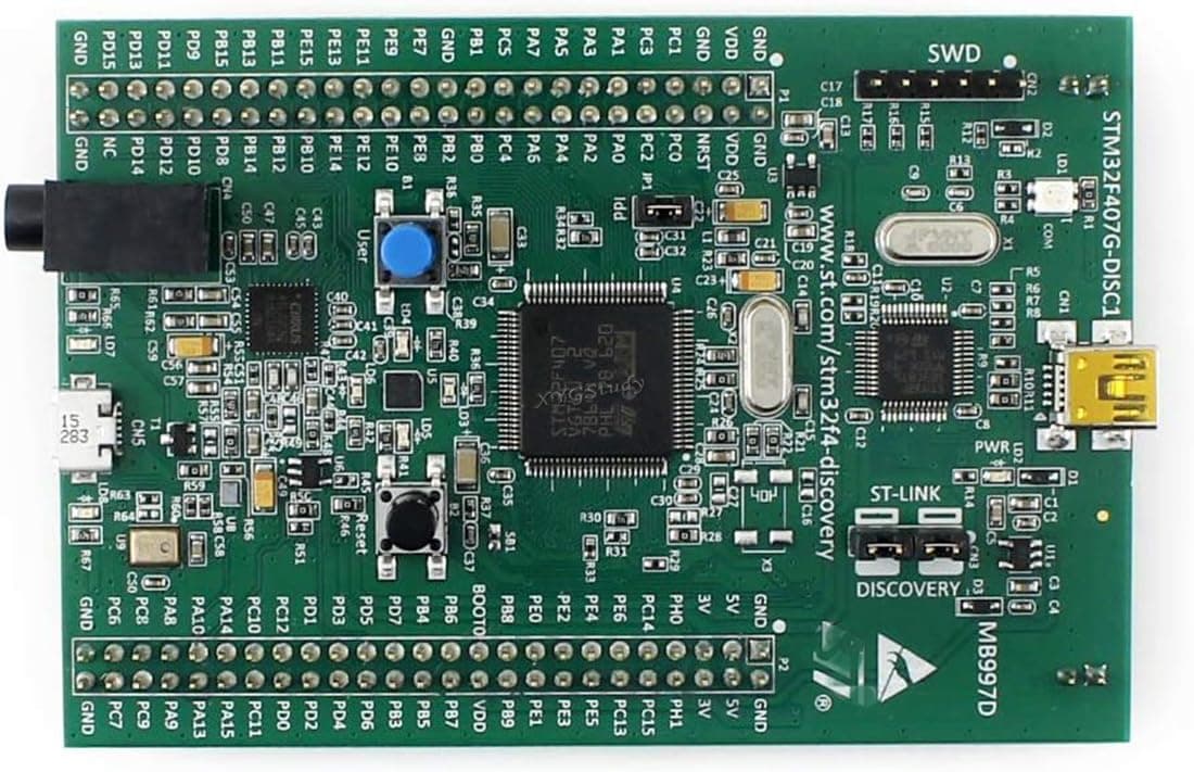 STM32F4DISCOVERY STM32F407G-DISC1 ST STM32 STM32F4 STM32F407 MCU Discovery ARM Cortex-M4 Development Board kit embedded ST-LINK/V2-A debugger @XYG