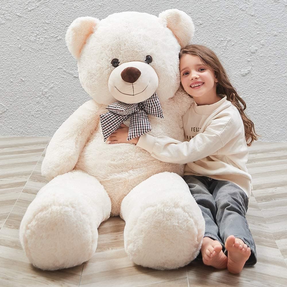 MaoGoLan Giant Teddy Bear Big 4 Feet Stuffed Animal Stuffed Bear Baby Shower 47 inches Life Size Large Teddy for Girlfriend Boyfriend Wife Children