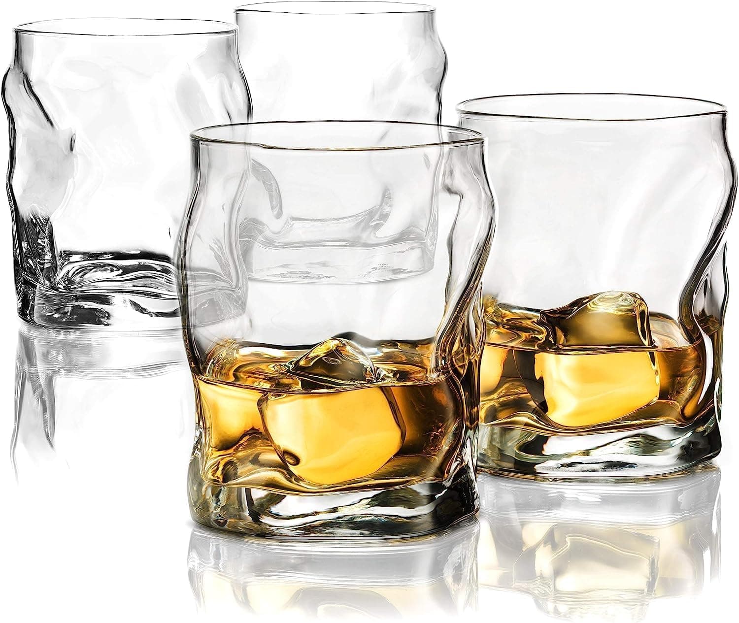 Sorgente Double Old Fashioned Glasses, Set of 4,14.25 Ounces