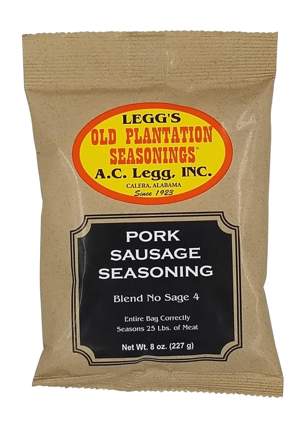 A.C. Legg Old Plantation Seasonings - Blend NS4 - Pork Sausage Seasoning with No Sage