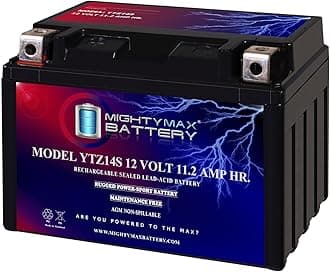 Mighty Max Battery YTZ14S -12 Volt 11.2 AH, 230 CCA, Rechargeable Maintenance Free SLA AGM Motorcycle Battery