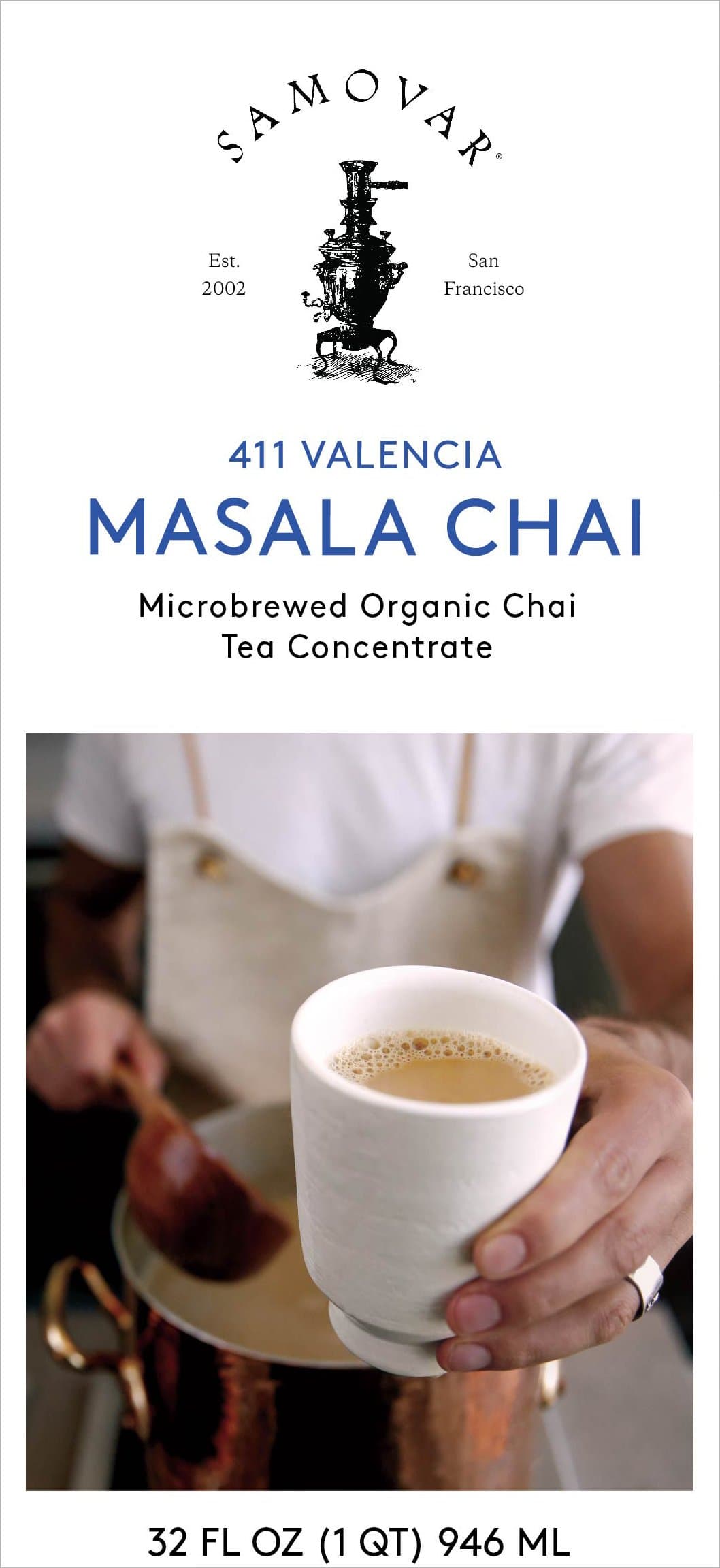 Samovar Tea Lounge 411 Valencia Masala Chai Tea Concentrate, 2 Pound (Pack of 12)