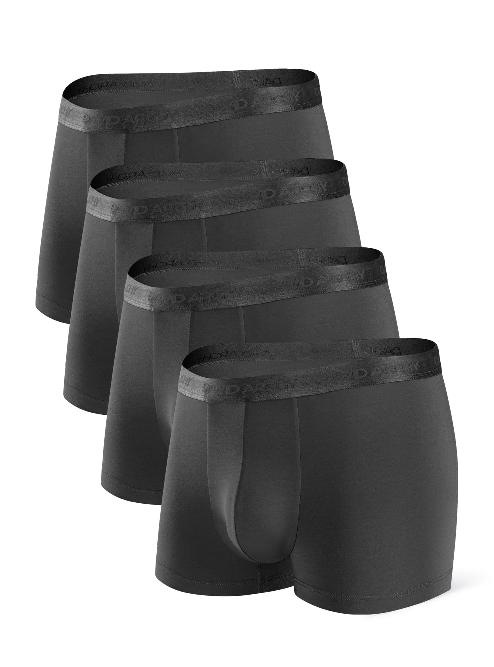 Men's Underwear Modal Ultra Soft Trunks Second Skin Breathable with Support Pouch Boxer Briefs for Men Multipack