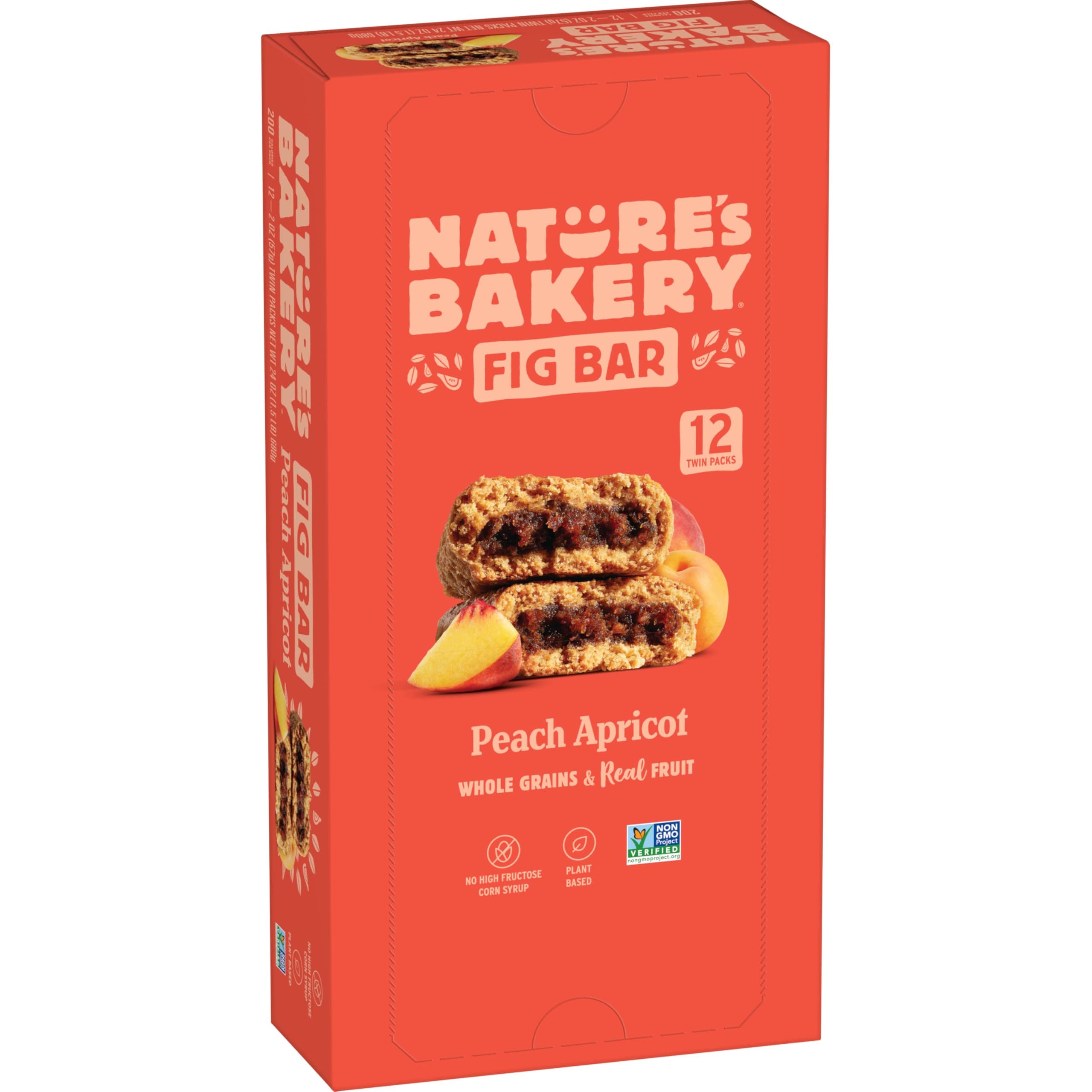 Fig Bar Peach Apricot (12 TwinPacks) 24 bars