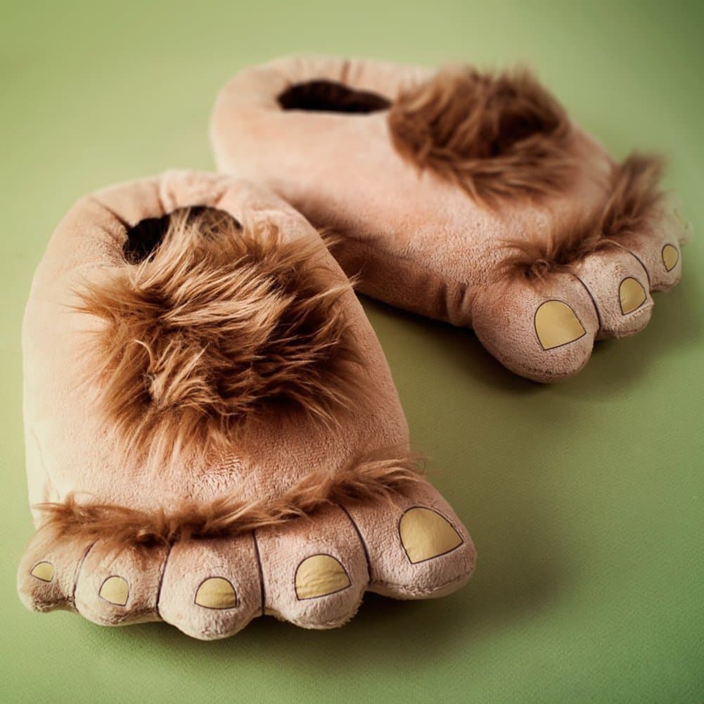 COSEAN Men Warm Winter Soft Cute Plush Anti-slip The Hobbit Slippers Shoes Indoor Home