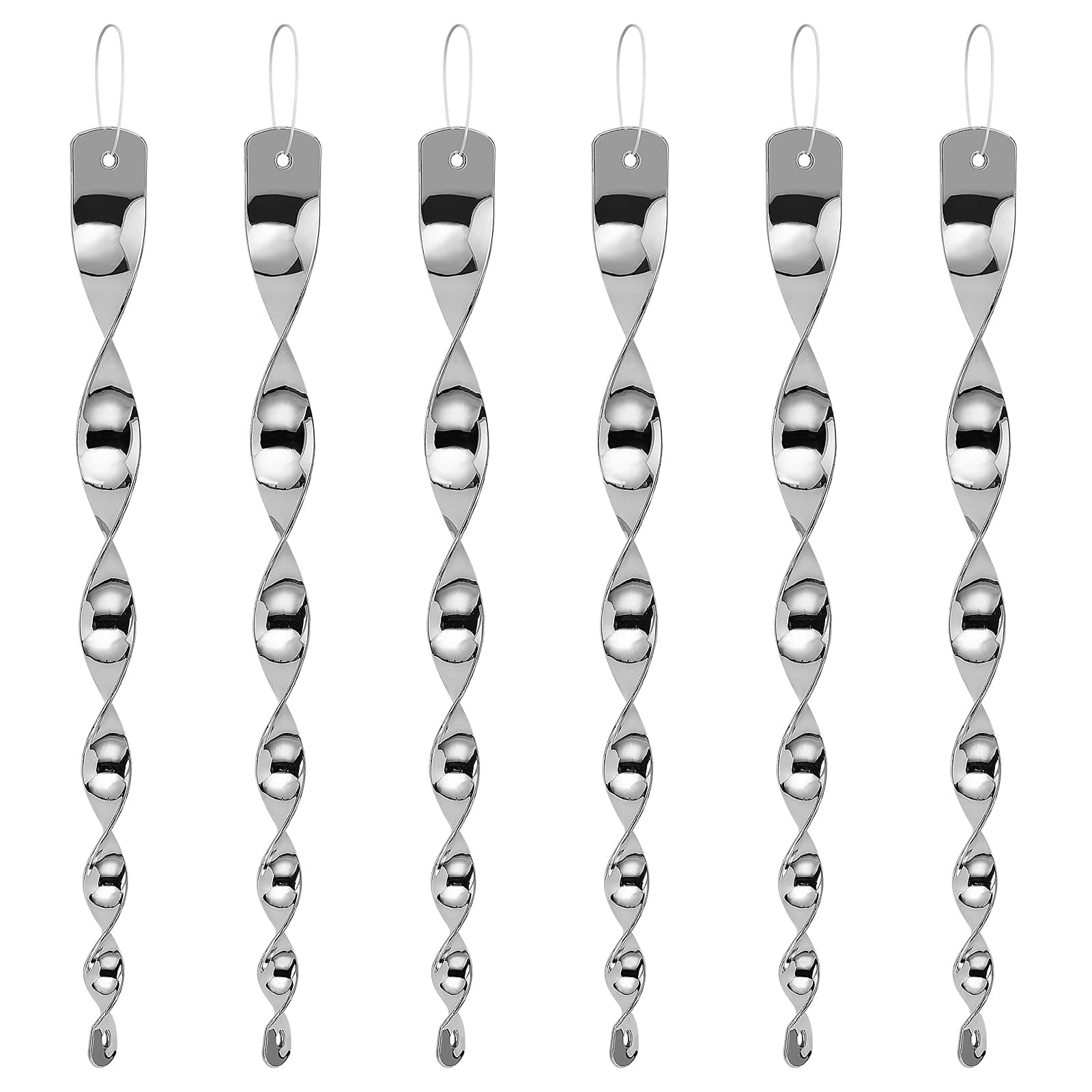 Besmon Woodpecker Bird Scare Devices,Reflective Scare Rods Control Device to Keep Birds Away from Patio Pool(Christmas Reflective Strip Hanging Home as Decoration) (6PCS)