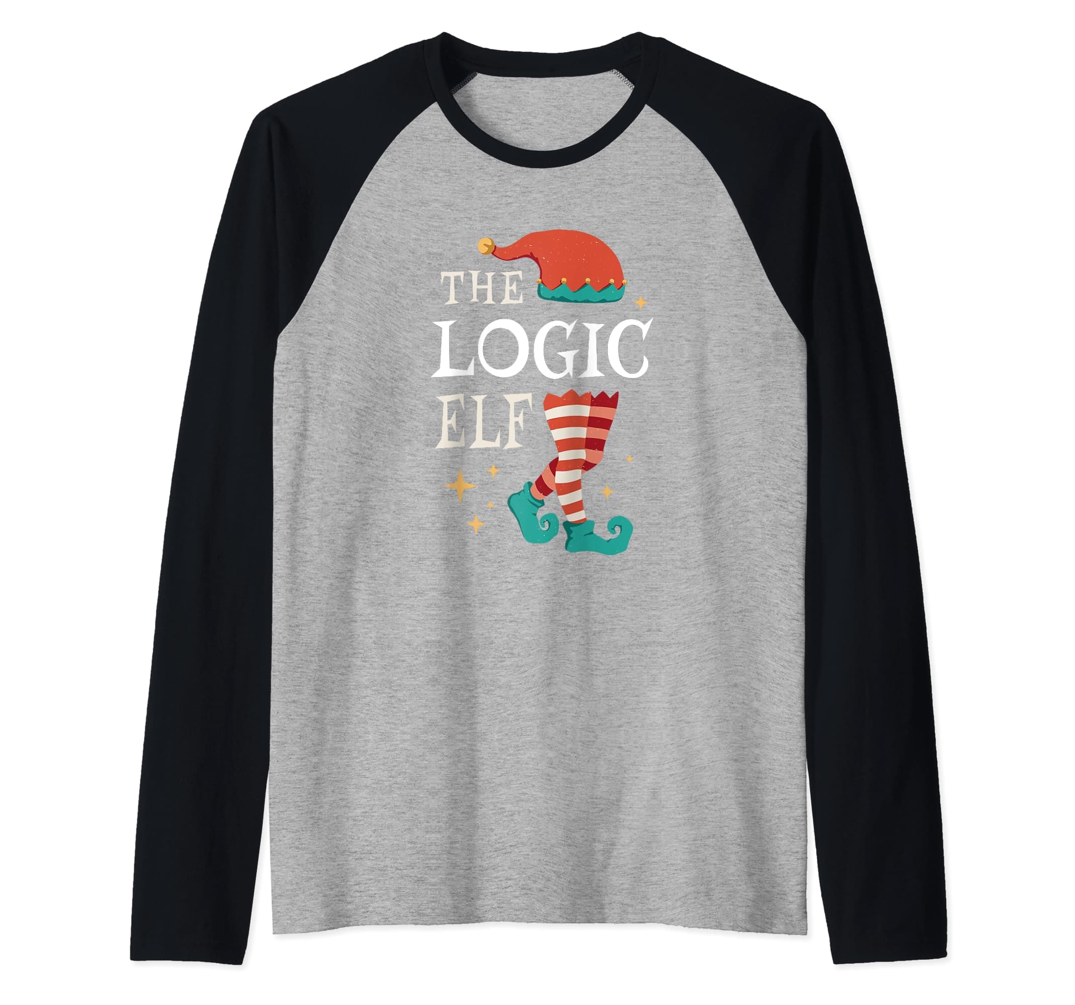 The Logic Elf Family Matching Group Christmas Funny Gifts Raglan Baseball Tee