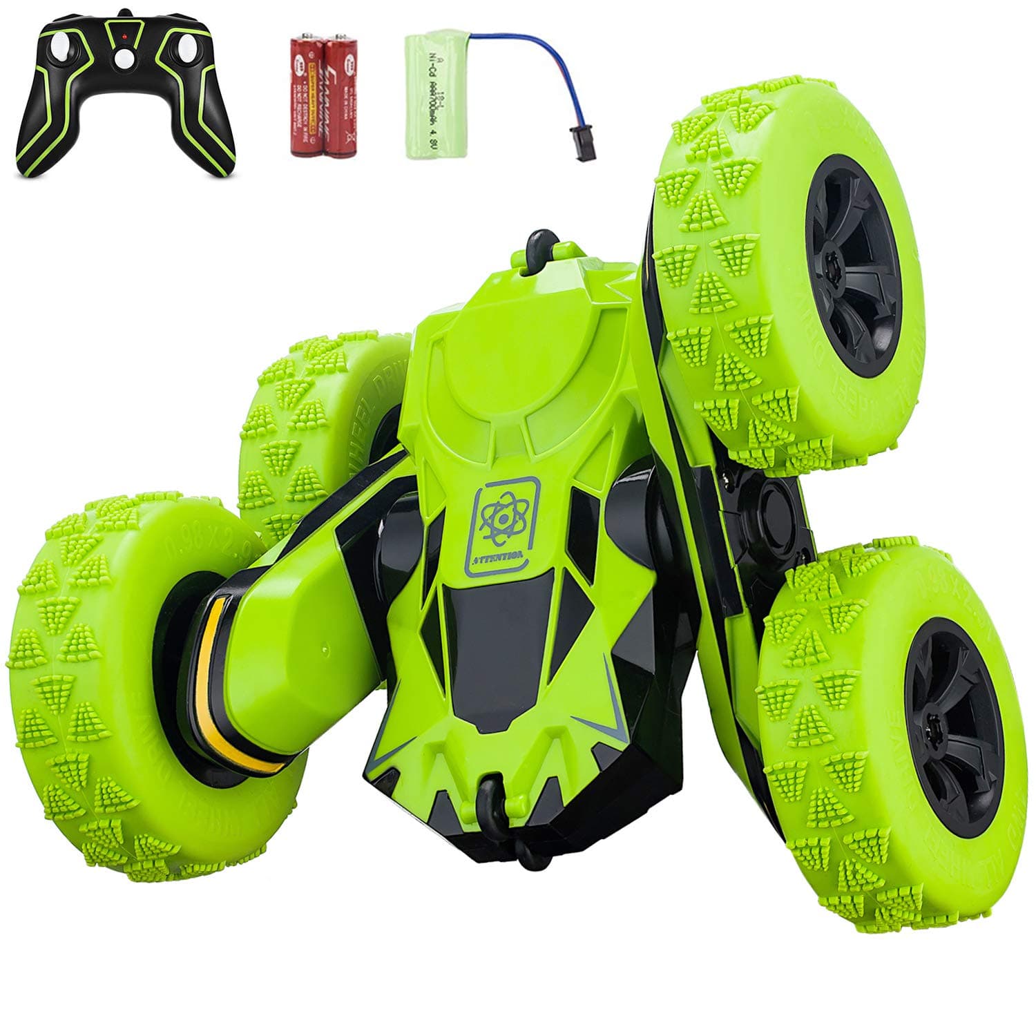 DUBBUL Remote Control Car, RC Stunt Car, 360 Degree Flips Double Sided Rotating Tumbling High Speed 15km/h and 2.4GHz Remote Control Toys for Kids, Toy Cars for Boys and Girls Gifts